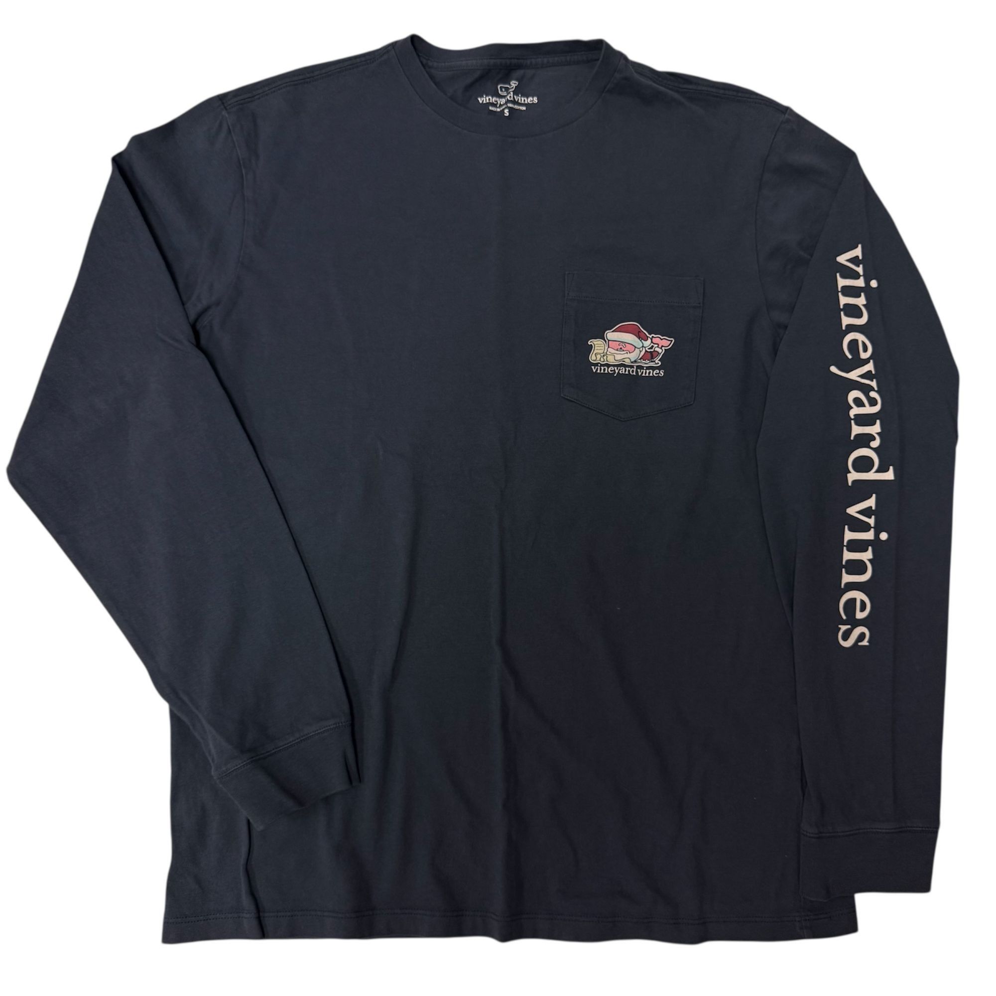 Vineyard Vines 90's Y2K Vineyard Vines Christmas SANTA WHALE Logo T Shirt Size US S / EU 44-46 / 1 - 6 Thumbnail