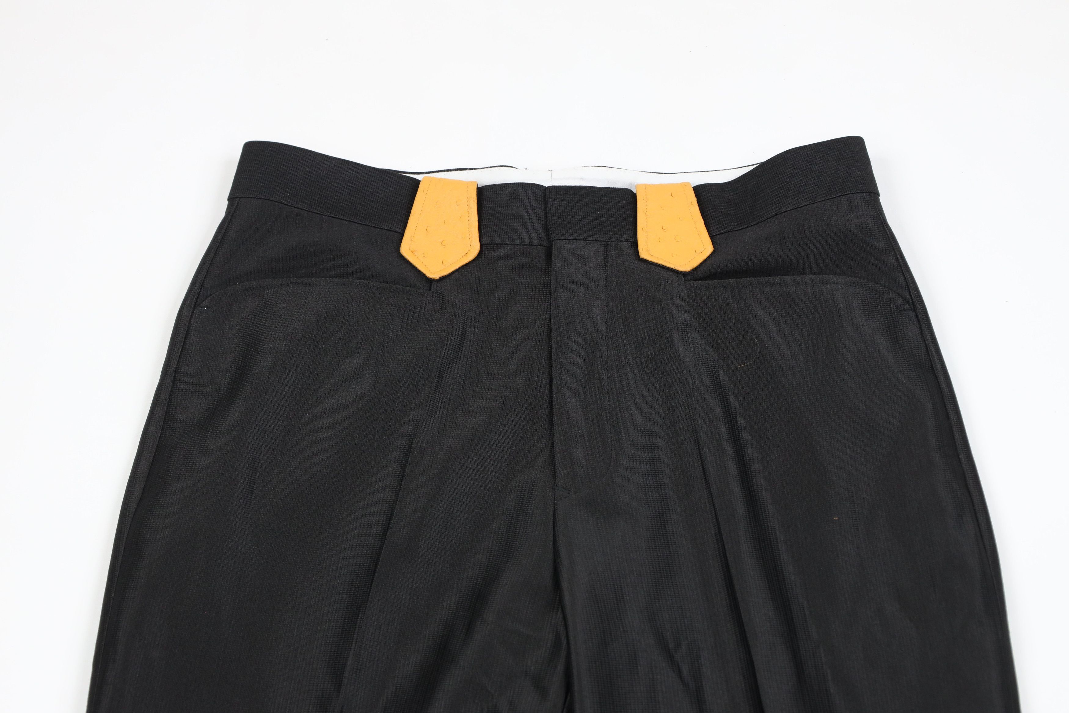 Vintage Vintage 90s Rockabilly Western Trim Wide Leg Pants Black Size US 30 / EU 46 - 2 Thumbnail