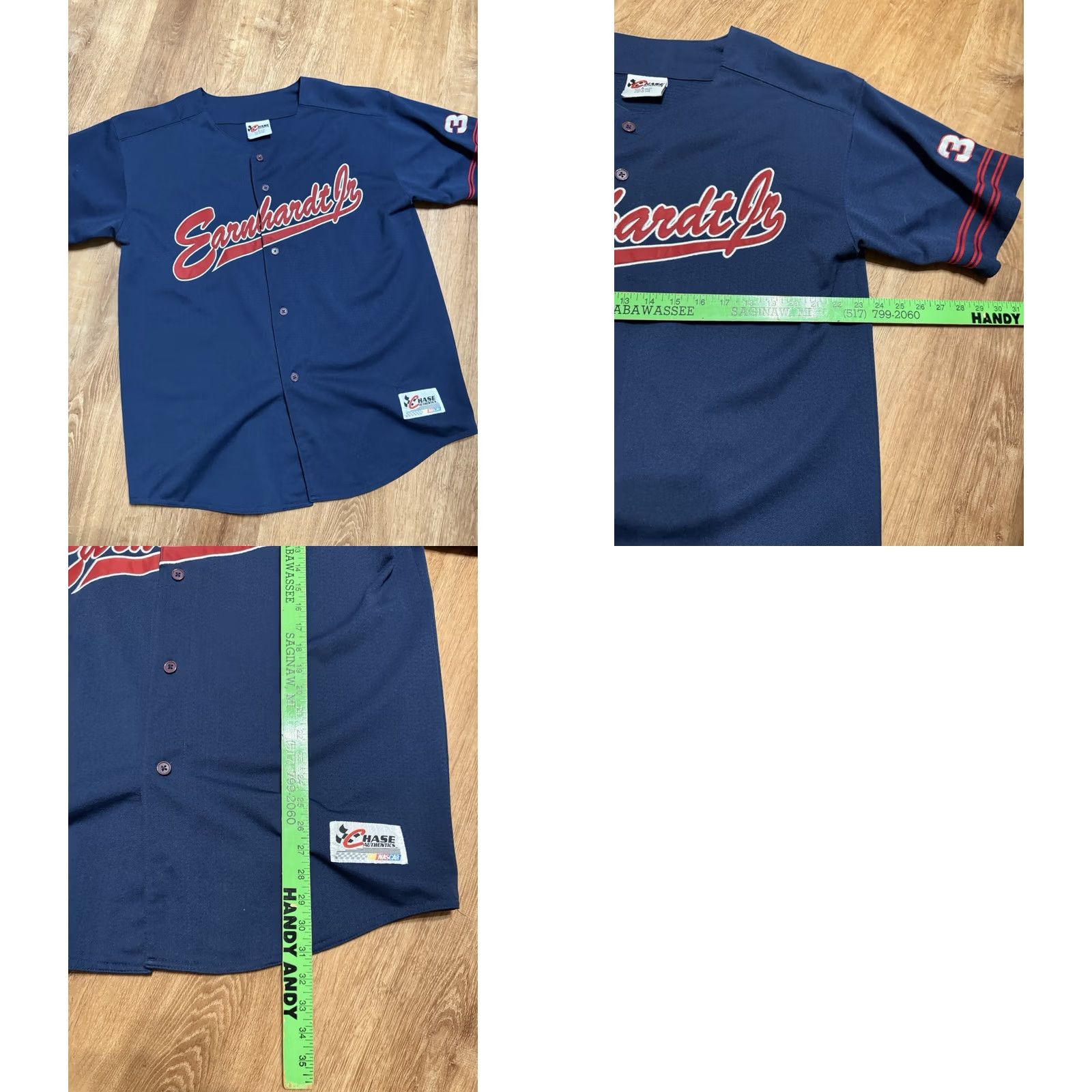 Chase Authentics VINTAGE Chase Dale Earnhardt Sr. #3 Baseball Style Embroidered Jersey Mens L Size US L / EU 52-54 / 3 - 8 Thumbnail