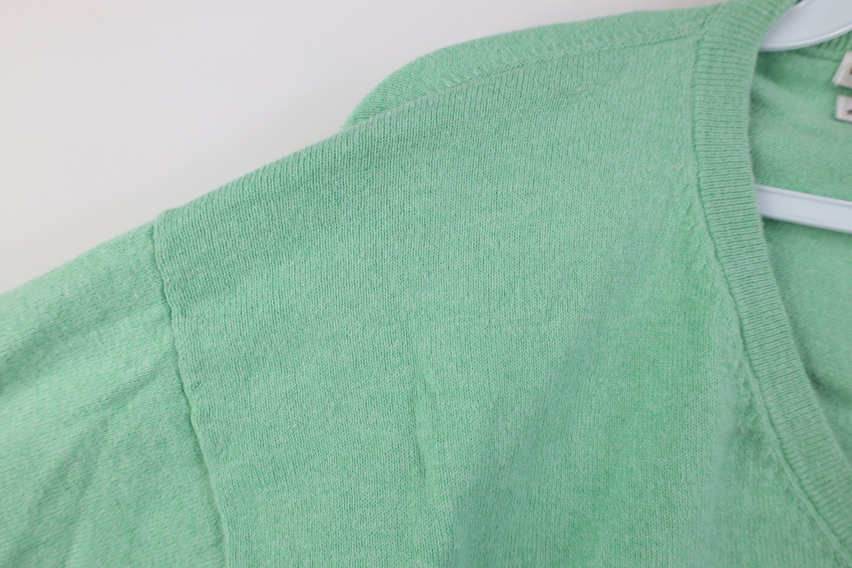 Peter Millar Peter Millar Blank Cotton Cashmere Knit V-Neck Sweater Green Size US XXL / EU 58 / 5 - 5 Thumbnail
