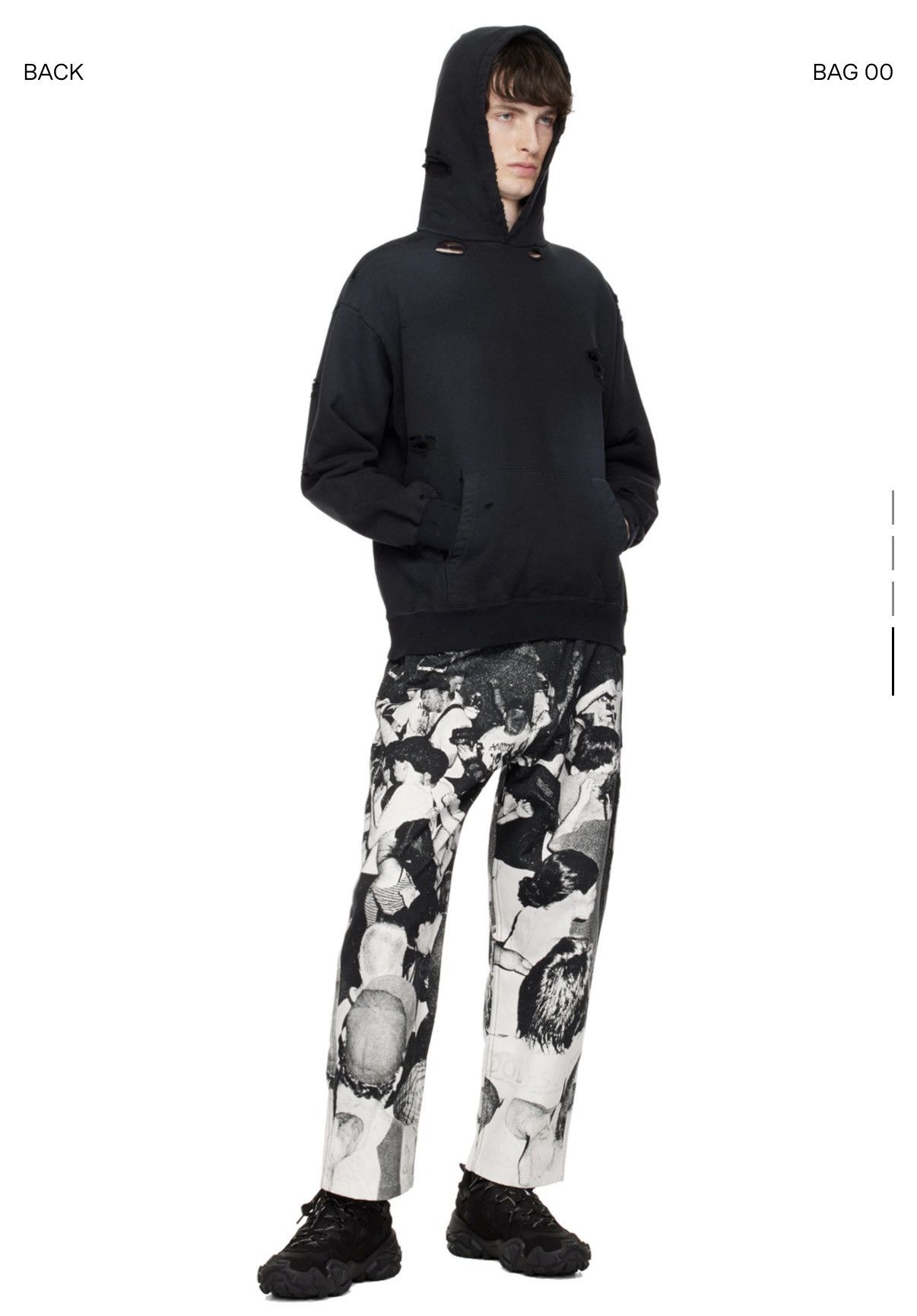 Flagstuff Black Damaged Hoodie Size US M / EU 48-50 / 2 - 3 Thumbnail