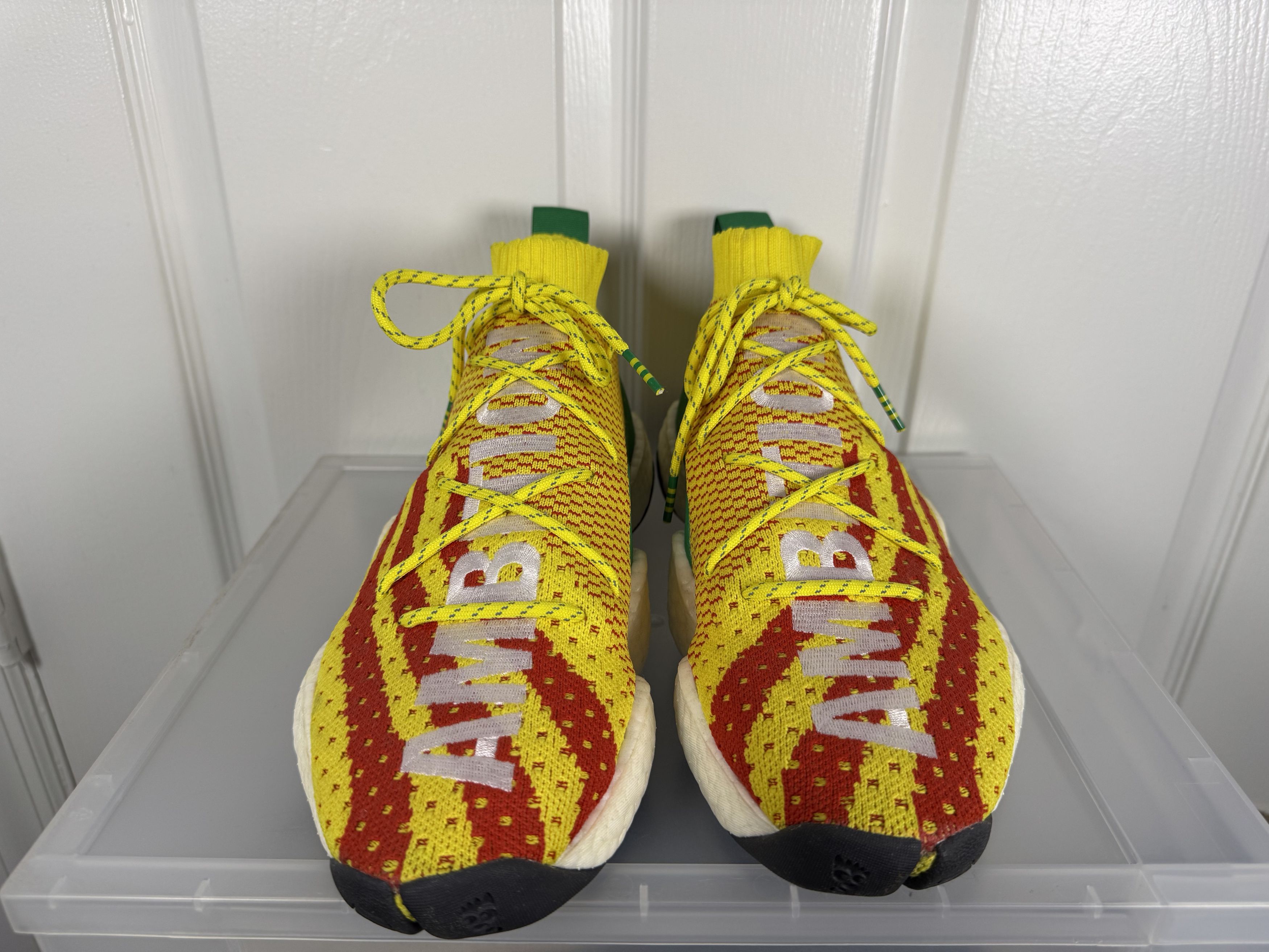 Adidas × Pharrell HUMANRACE Crazy BYW Ambition Yellow Red Size US 9.5 / EU 42-43 - 1 Thumbnail