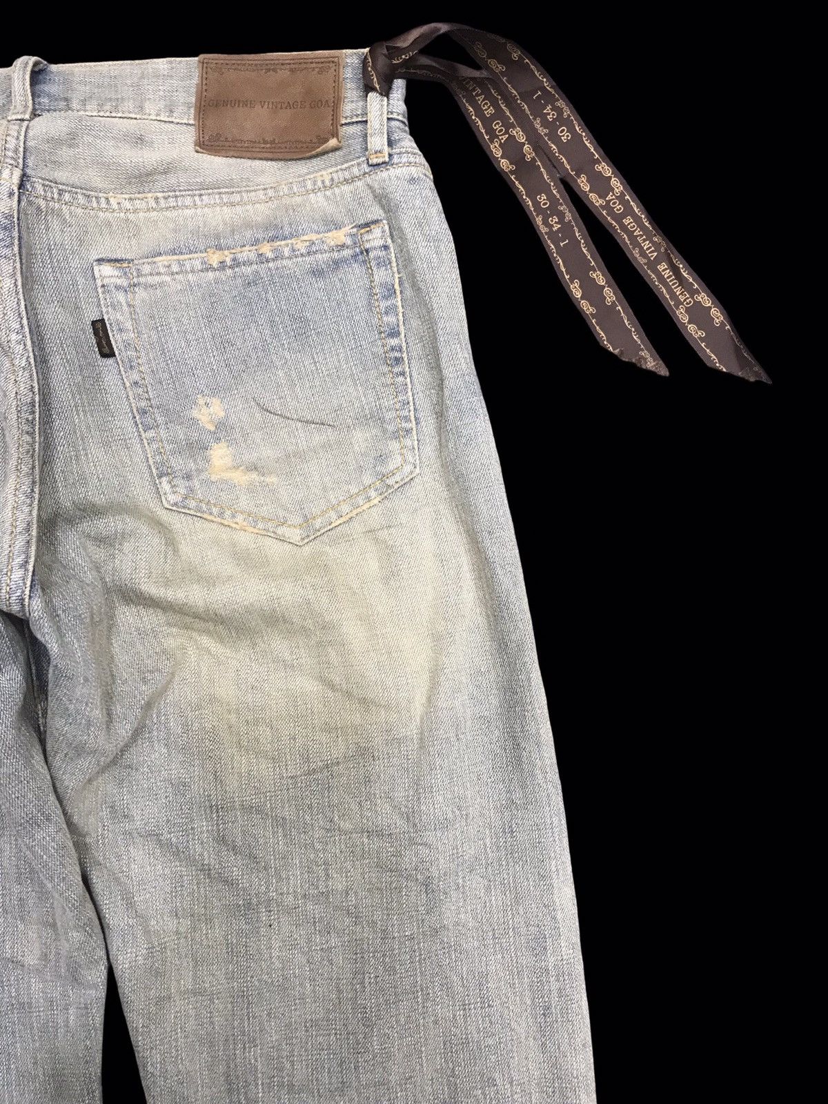 Japanese Brand 💥HIGH END SEDITIONARIES💥GOA MUD WASH DISTRESSED DENIM F373 Size US 31 - 12 Thumbnail