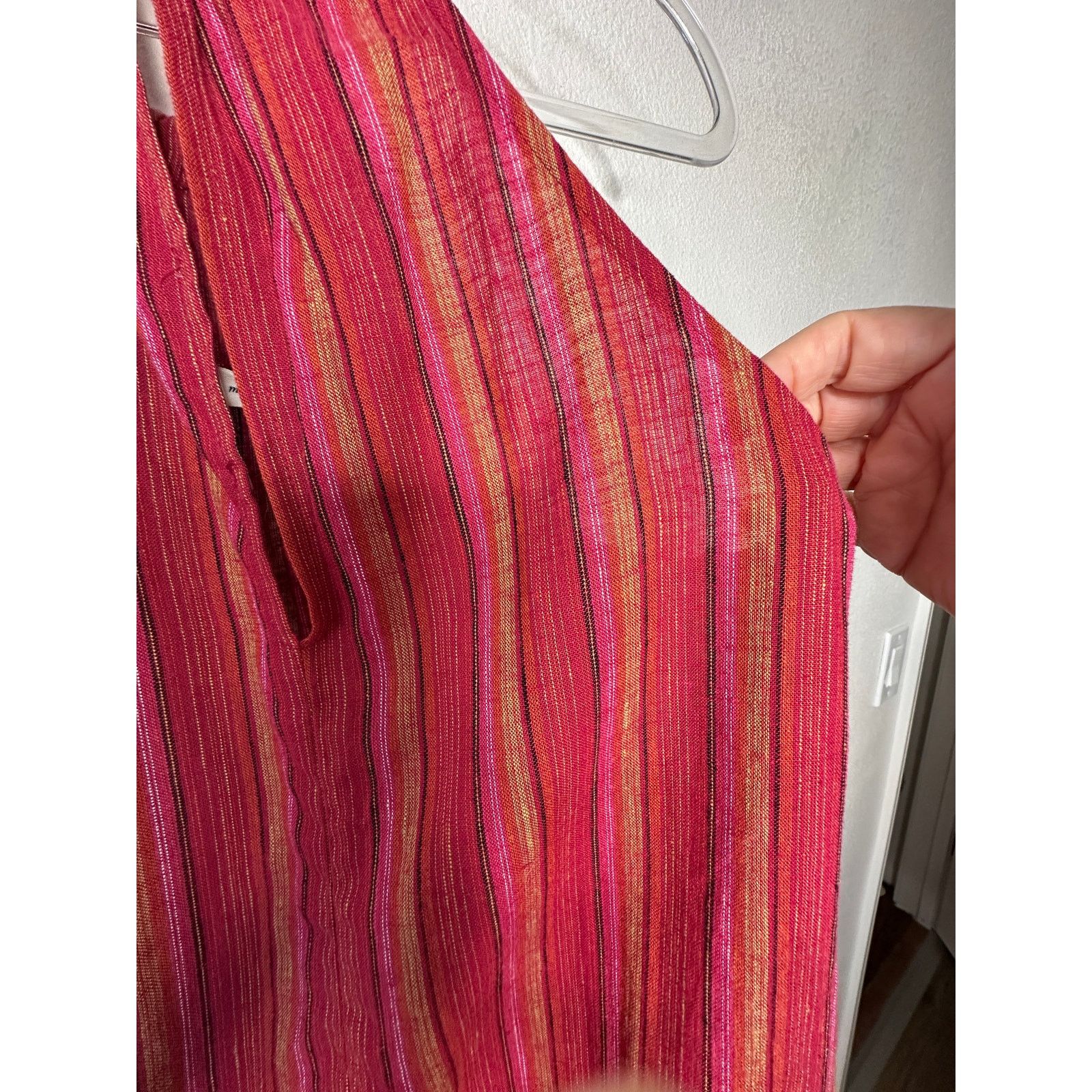 BCBGeneration BCBG Generation Halter Mini Dress XS Pink Striped Sleeveless Size XS / US 0-2 / IT 36-38 - 7 Thumbnail