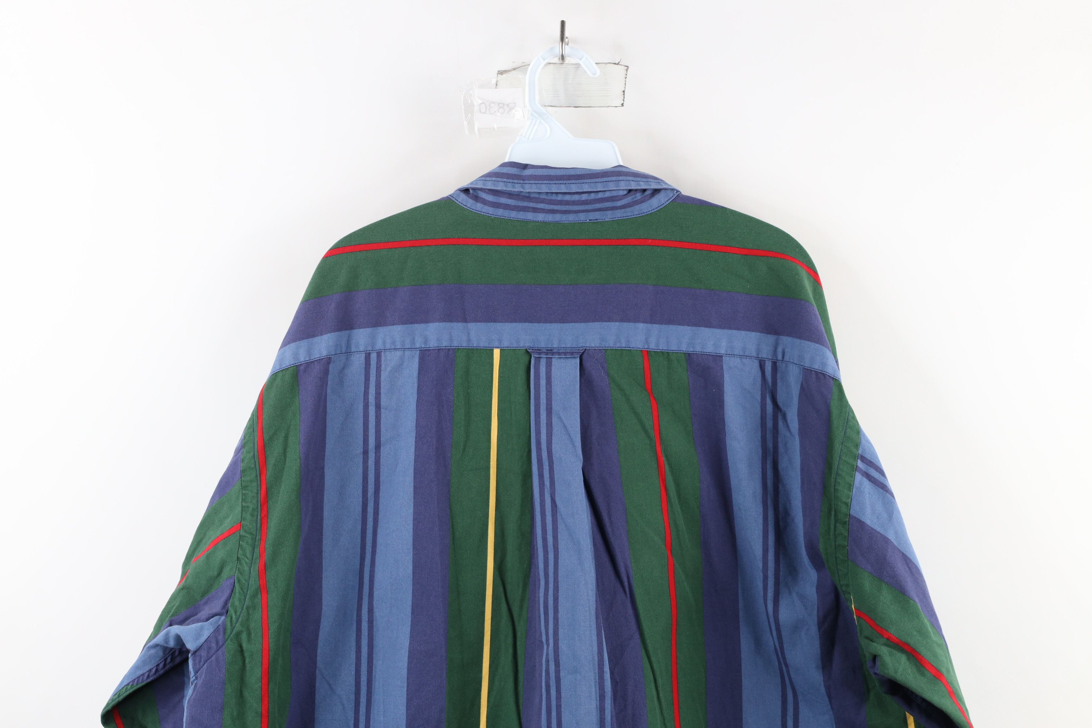 Nautica × Vintage Vintage 90s Nautica Striped Collared Button Down Shirt Size US XL / EU 56 / 4 - 8 Thumbnail