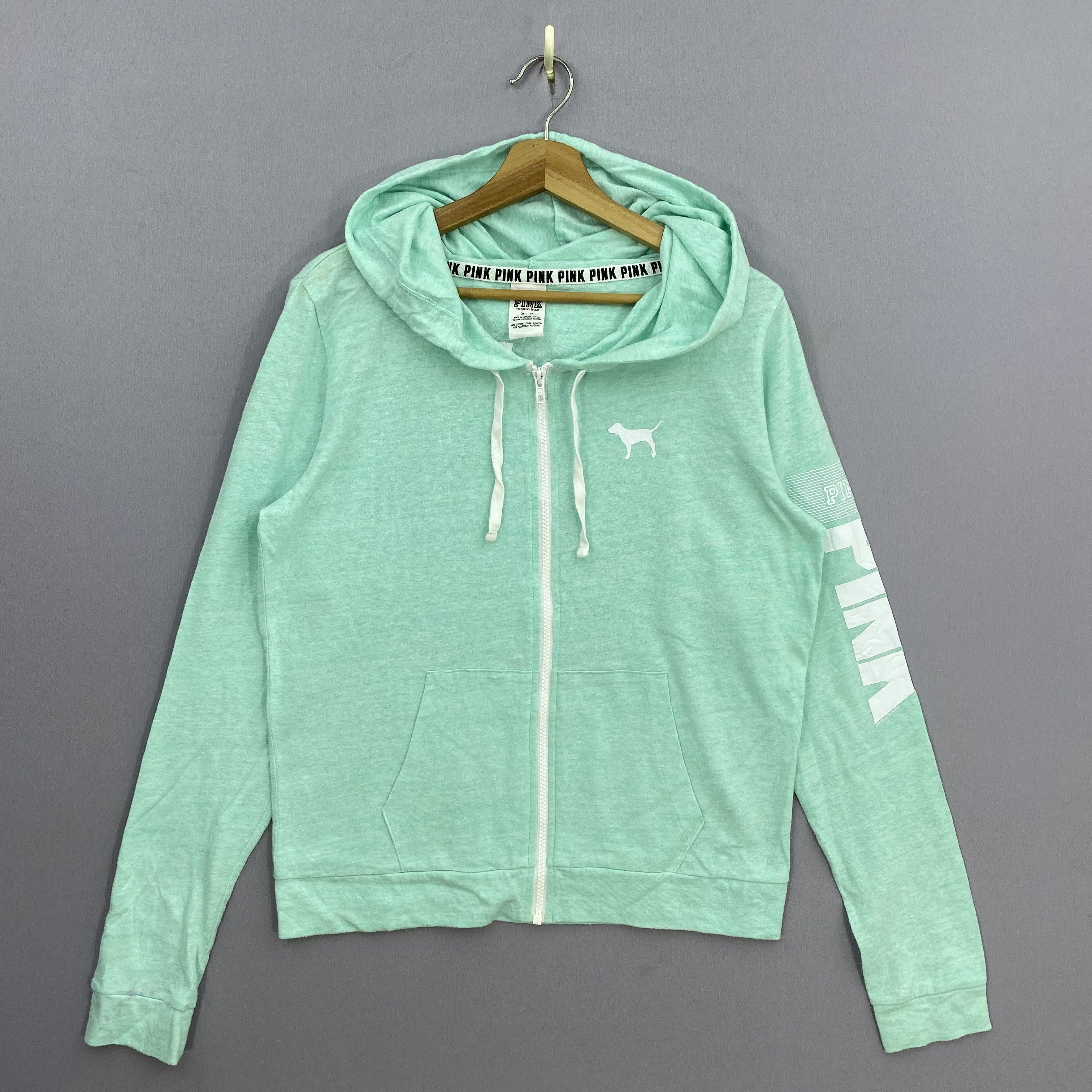 Vintage Vintage Victoria’s Secret Pink Full Zip Hoodie Sweatshirt Size M / US 6-8 / IT 42-44 - 3 Thumbnail