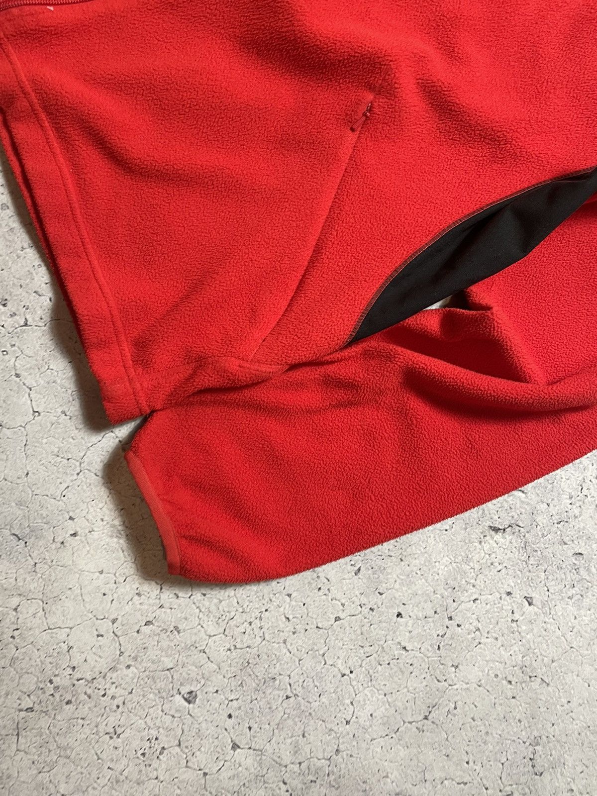 Nike × Vintage Vintage Fleece Jacket Full Zip Nike Drill Swoosh Y2K Size US L / EU 52-54 / 3 - 4 Thumbnail