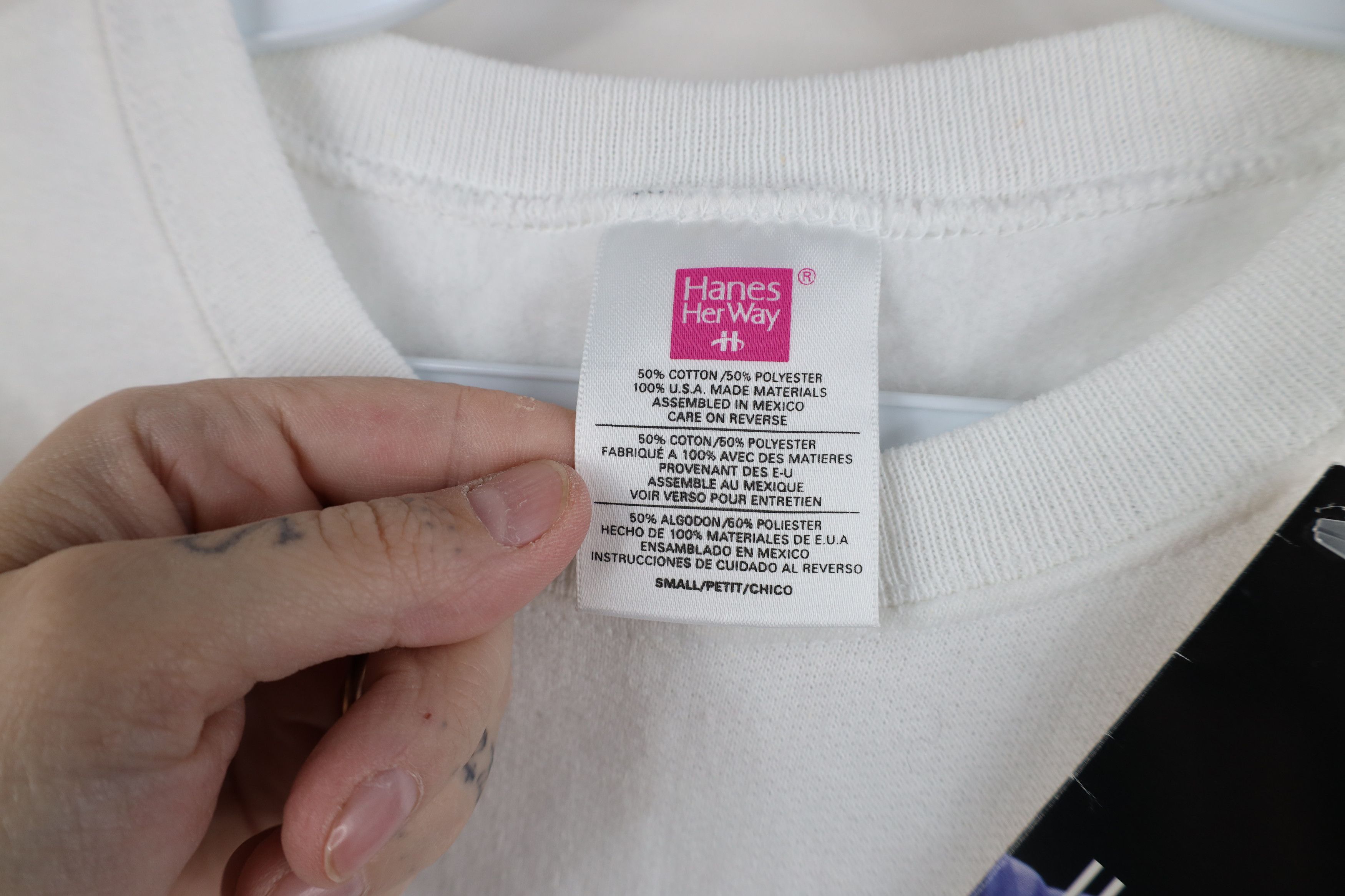 Vintage Deadstock Vintage 90s Streetwear Crewneck Sweatshirt White Size S / US 4 / IT 40 - 6 Thumbnail