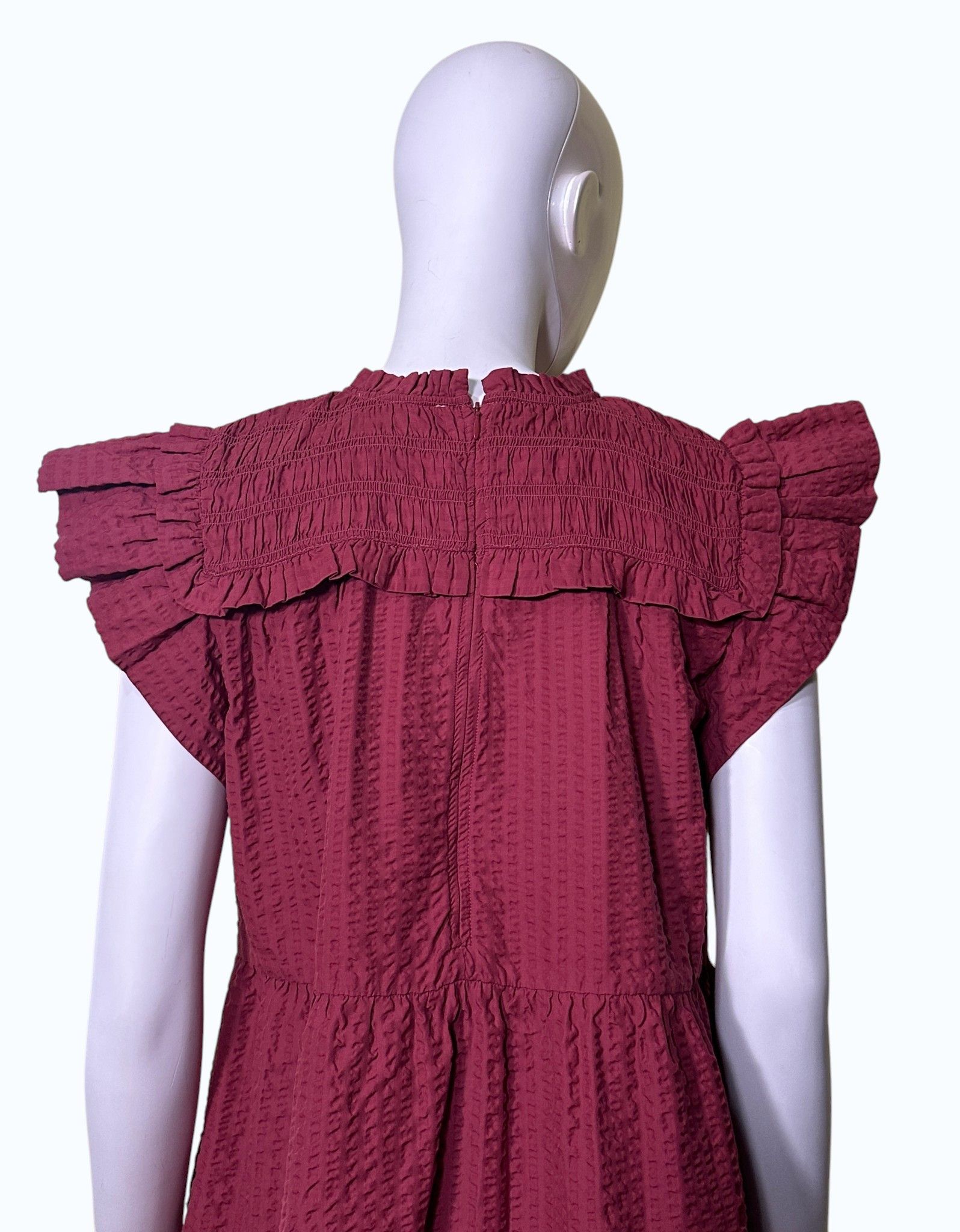 Sea New York Sevyn Seersucker Neck Dress Size M / US 6-8 / IT 42-44 - 5 Thumbnail