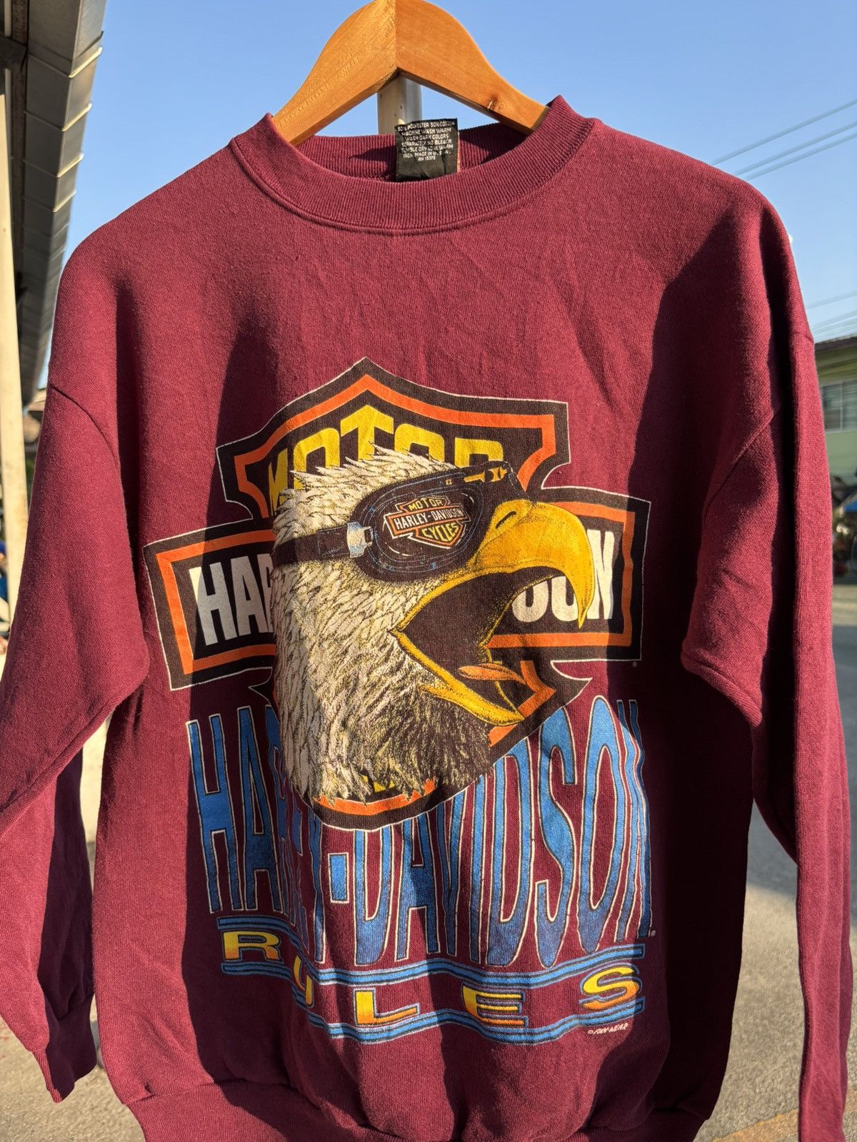 Vintage Vintage Harley Davidson Sweatshirt 80s/90s Size US M / EU 48-50 / 2 - 2 Thumbnail