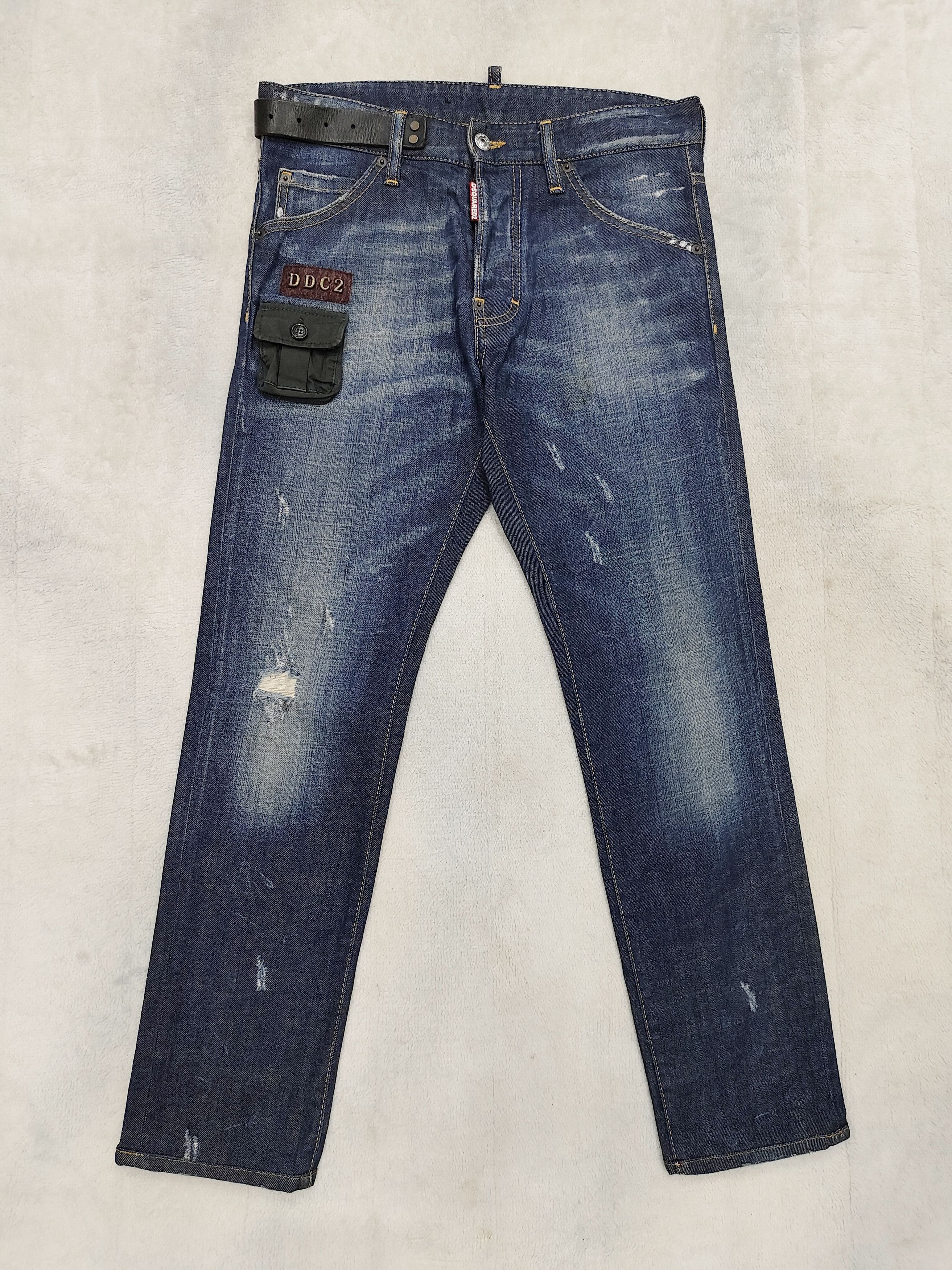 Dsquared2 Dsquared2 🇨🇦 DDC2 Cargo Pacth Distressed Utility Jeans Size US 31 - 3 Thumbnail
