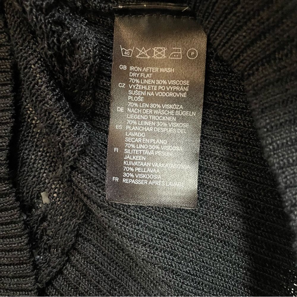 H&M H&M Black Knit Linen Blend Sleeveless Top Size L Size L / US 10 / IT 46 - 8 Thumbnail