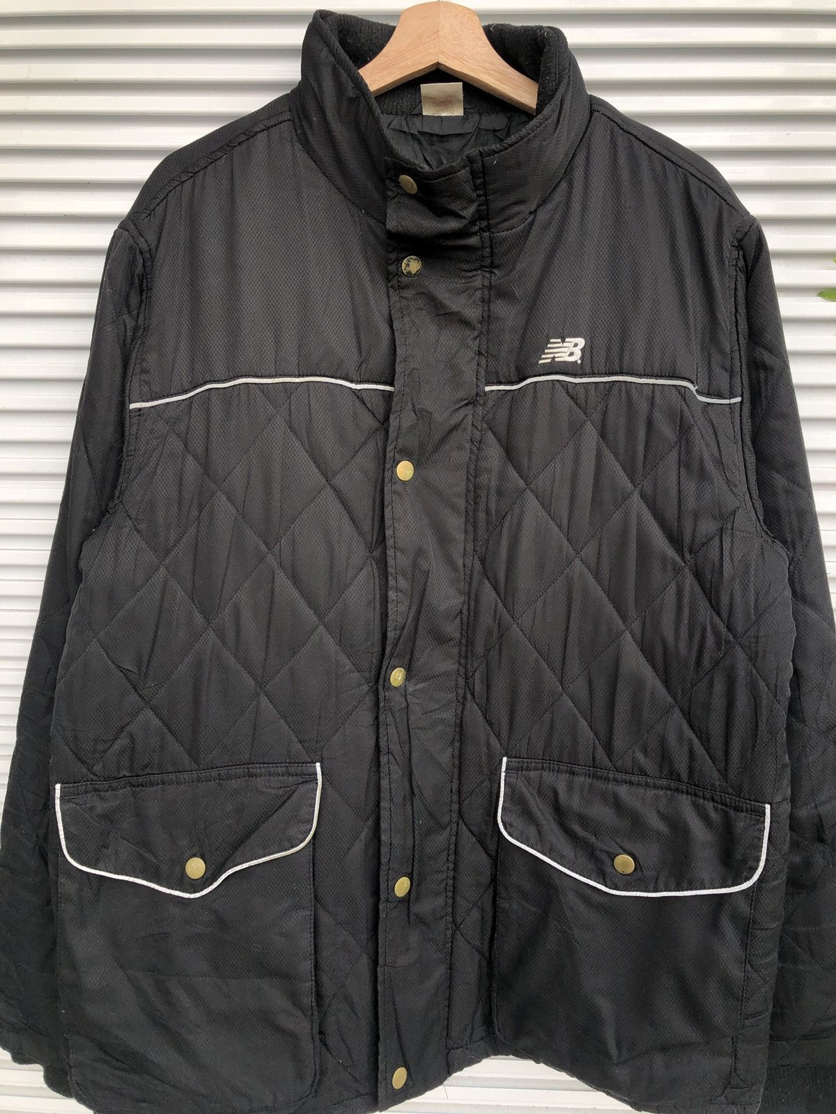 New Balance Vintage New Balance Button Up Quilted Jackets Size US XL / EU 56 / 4 - 3 Thumbnail