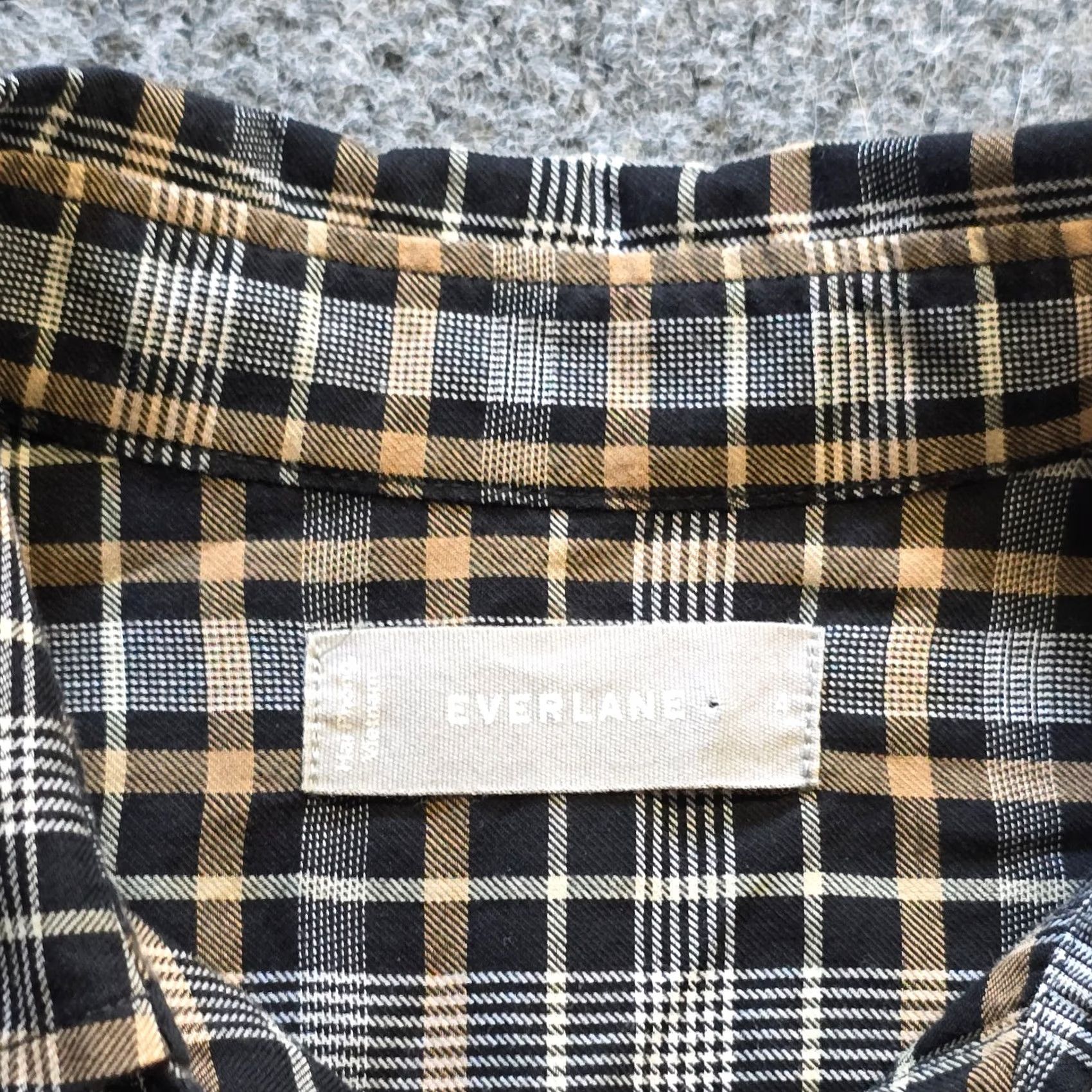 Everlane Everlane Top Women Size 4 Brown Black Plaid Button-Up Boxy Oversized Casual Shirt Size S / US 4 / IT 40 - 3 Thumbnail