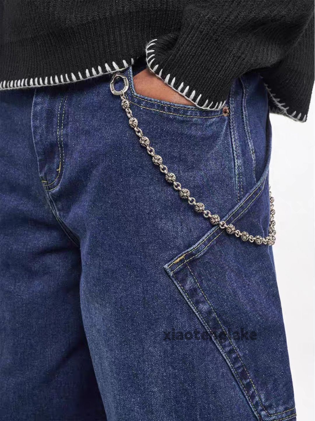 Jean × Vintage washed faded cleanfit yuppie loose baggy patchwork jeans Size US 30 / EU 46 - 6 Thumbnail
