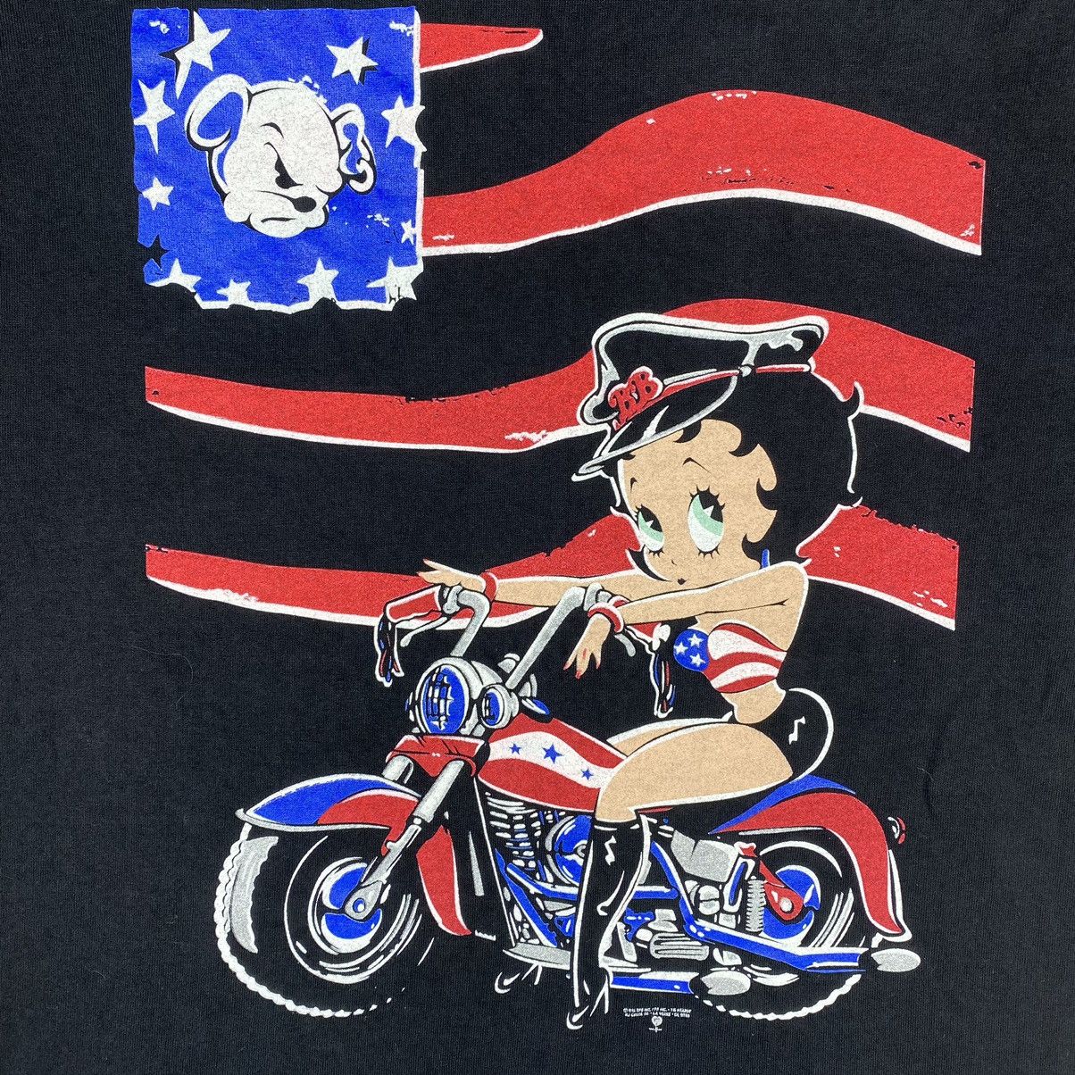 Vintage Vintage 90's BETTY BOOP Ride A Chopper Cartoon Graphic Tee Size US M / EU 48-50 / 2 - 3 Thumbnail