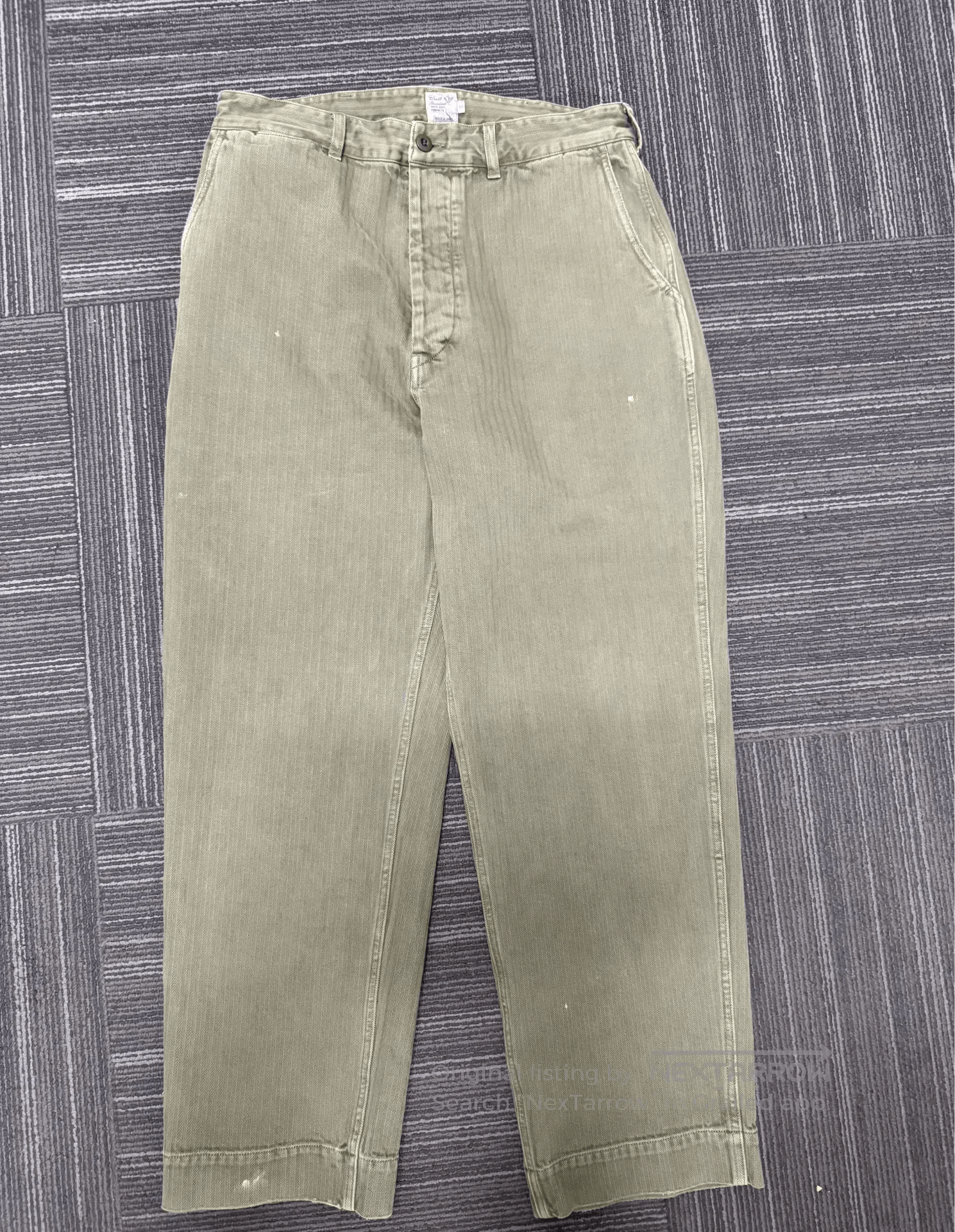 Wtaps 12.5oz Herringbone Distressed Cargo Pants. Size US 40 / EU 56 - 1 Thumbnail