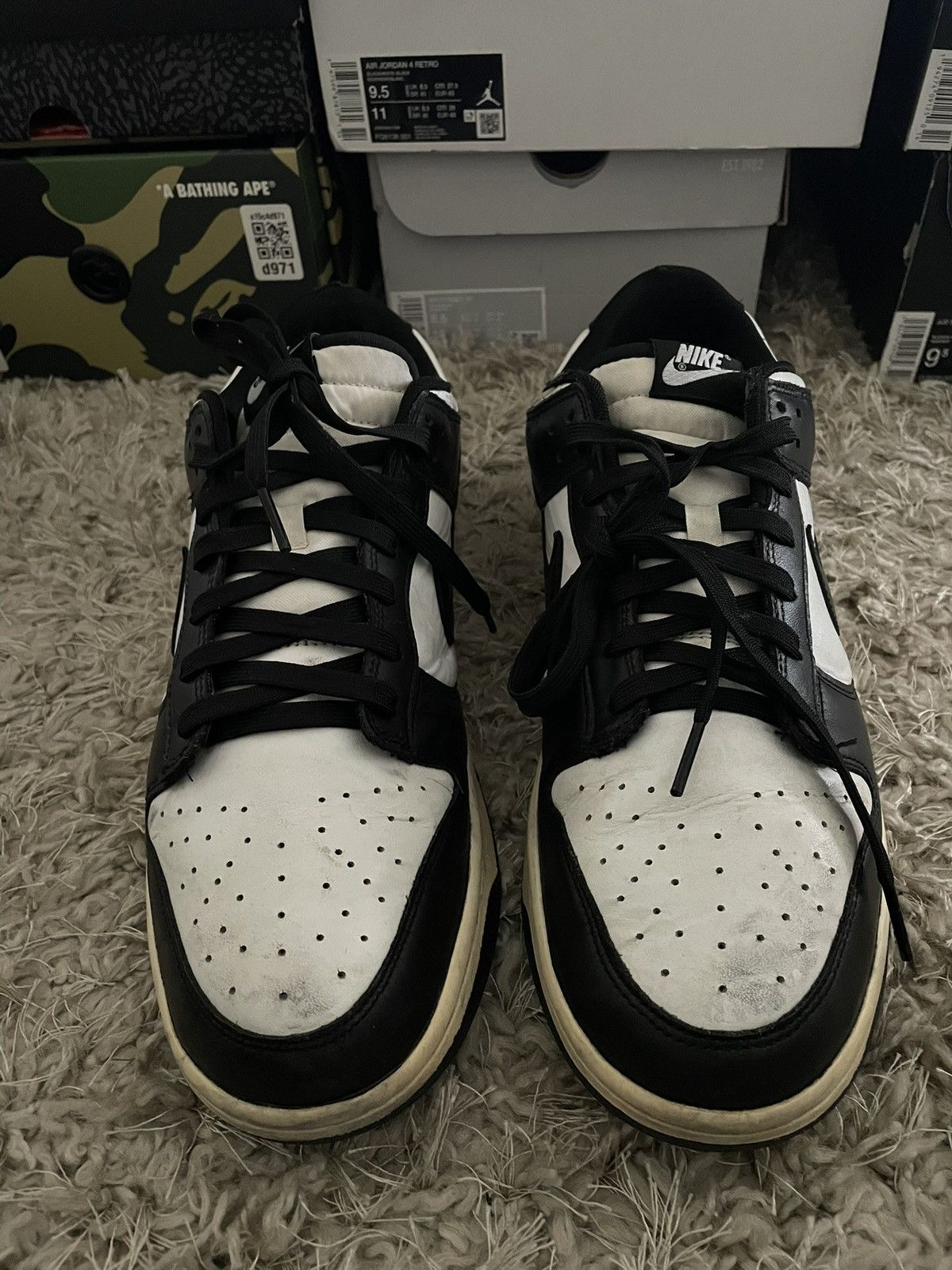 Nike Nike Dunk Low Panda Size US 12 / EU 45 - 4 Thumbnail