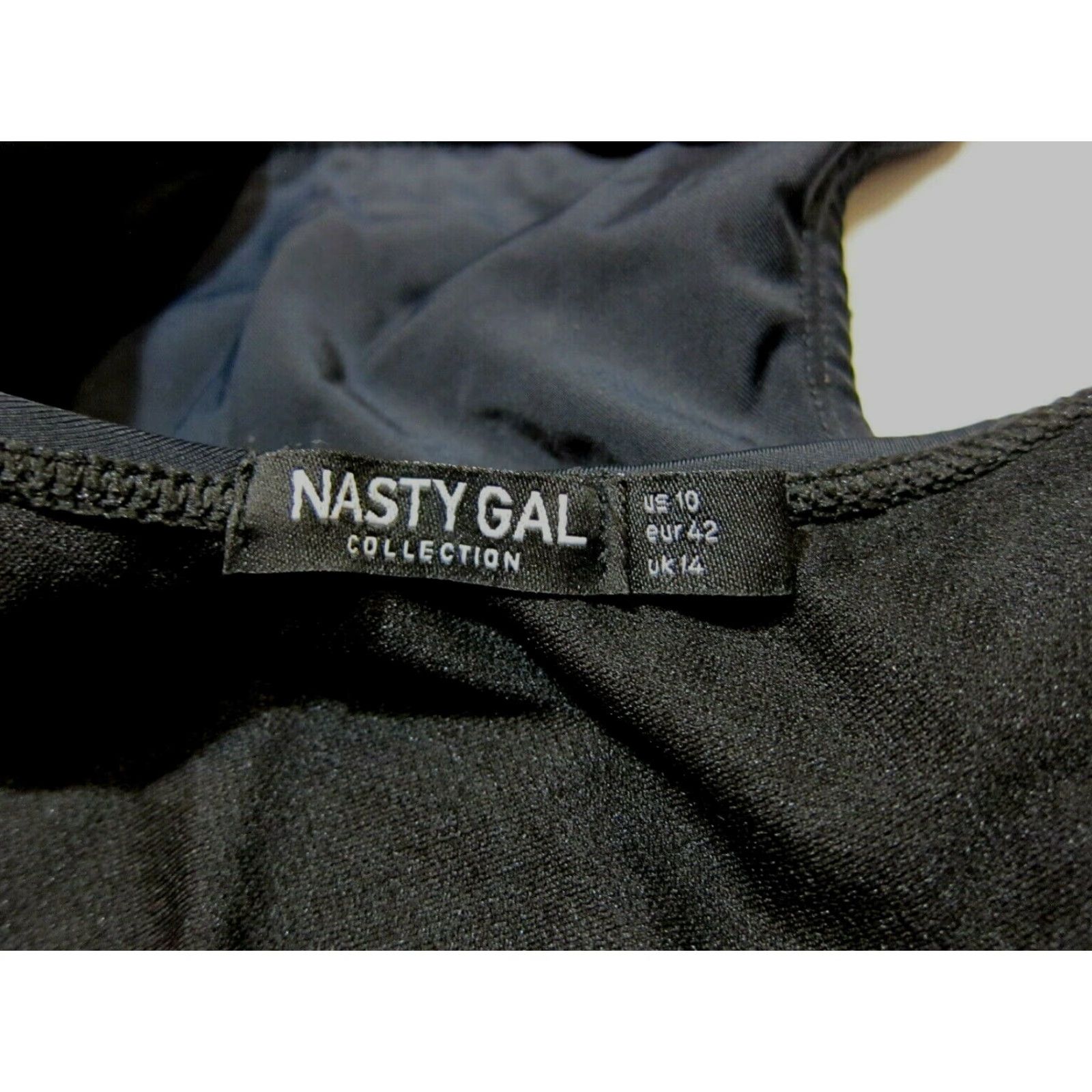 Nasty Gal Nasty Gal Black Crisscross Tie Cut Out One Shoulder One Piece Swimsuit Women 10 Size ONE SIZE - 3 Thumbnail