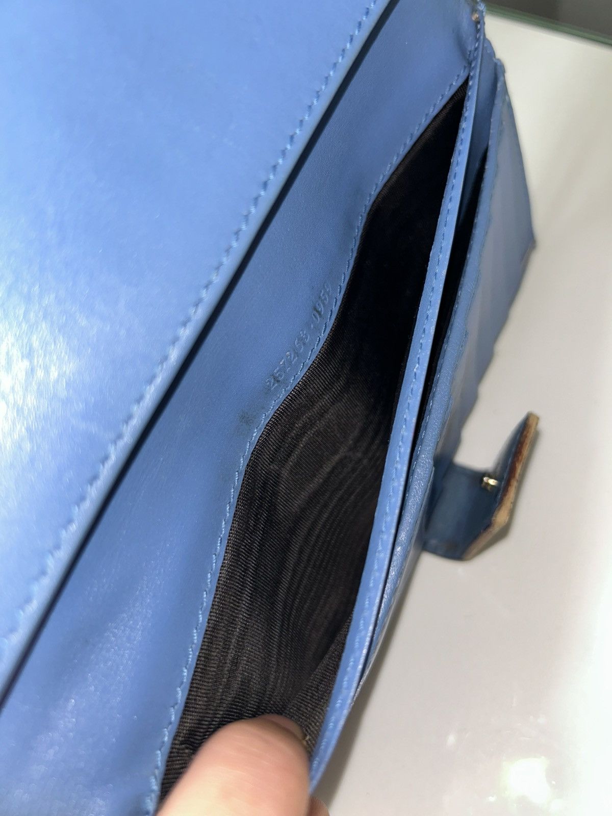 Gucci Gucci GG Coated Canvas Long Wallet w Blue Interior Size ONE SIZE - 8 Thumbnail