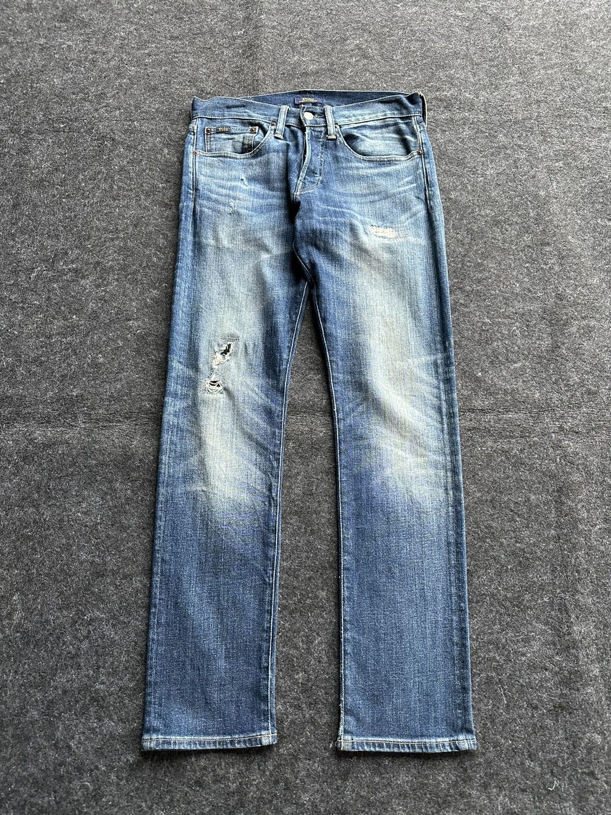 Polo Ralph Lauren Vintage Polo Ralph Lauren Slim Fit Denim 28x30 D415 Size US 28 / EU 44 - 1 Thumbnail