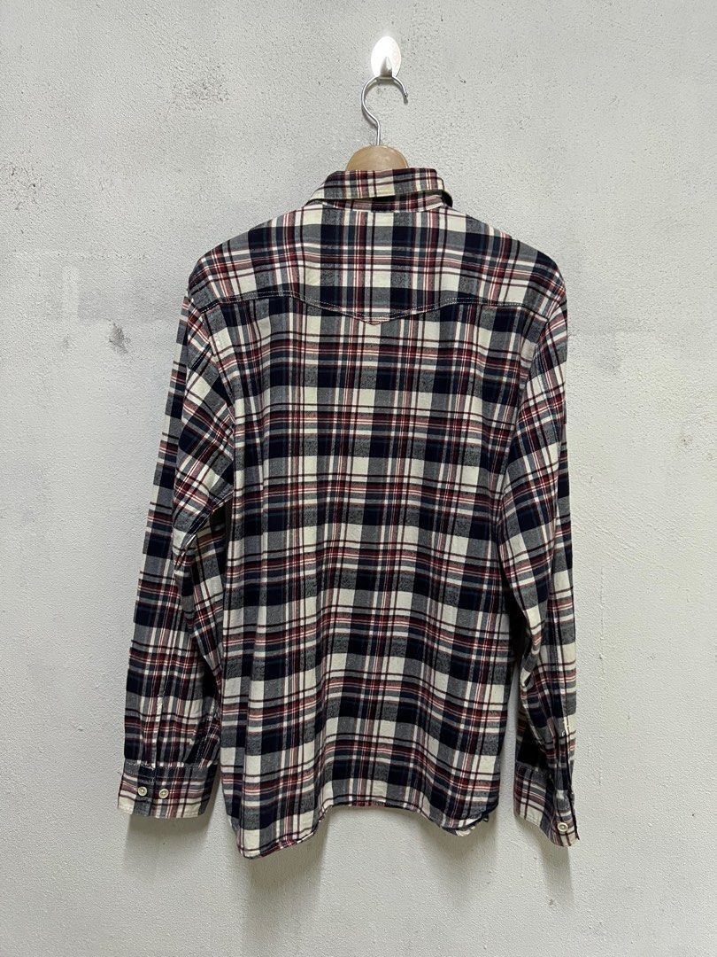 Muji Japanese Brand Muji Checked Plaid Tartan Flannel Shirt 👕 Size US M / EU 48-50 / 2 - 6 Thumbnail