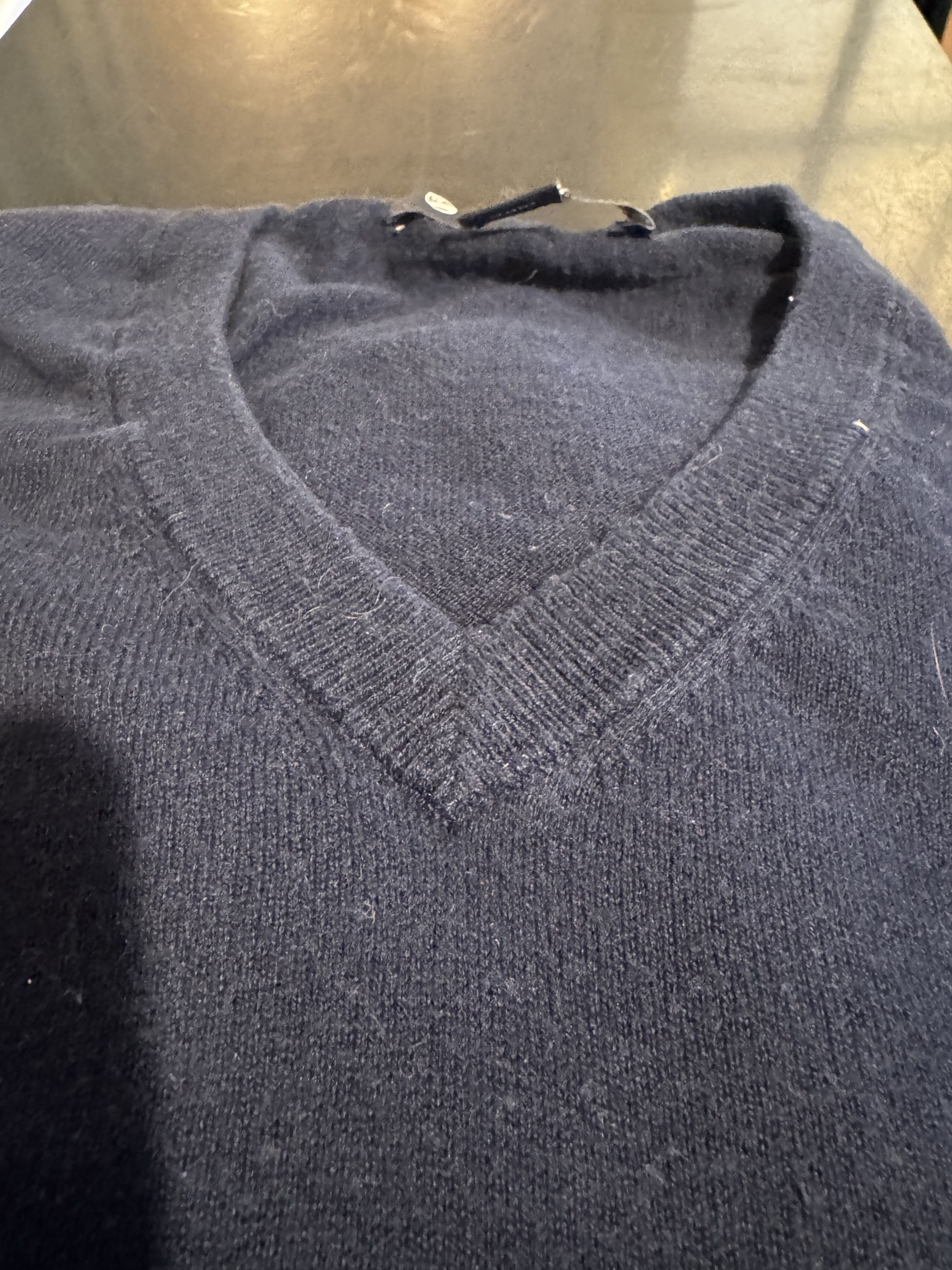Daniel Cremieux Daniel Cremieus Black Cotton V-Neck Sweater. Large Size US L / EU 52-54 / 3 - 5 Thumbnail