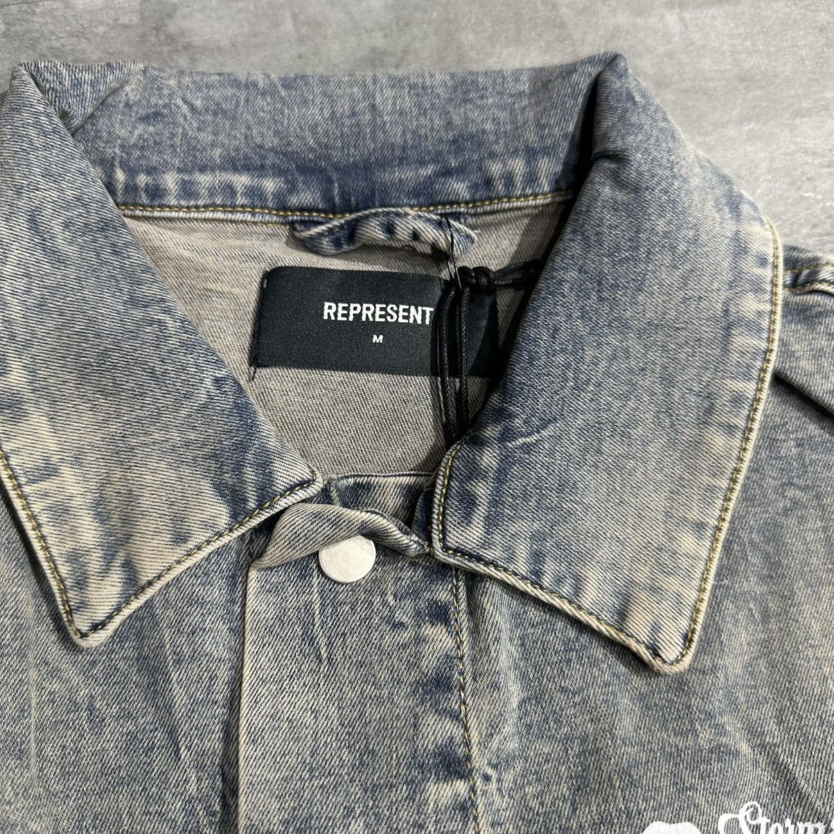 Represent Clo. Represent Storms In Heaven Denim Jacket Size US M / EU 48-50 / 2 - 6 Thumbnail
