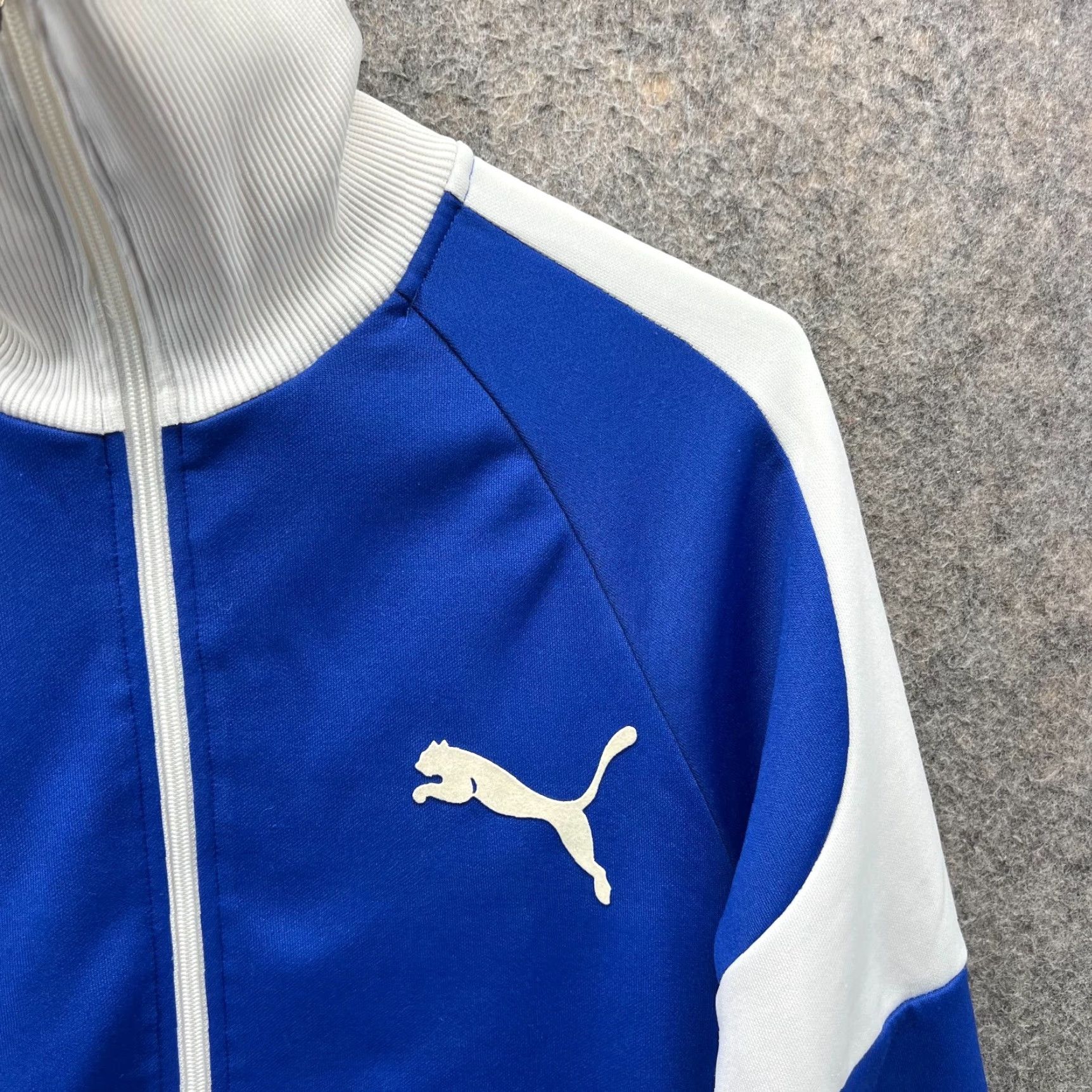 Puma Vtg Puma Track Jacket Women Medium Blue Full Zip High Neck Windbreaker Logo Athletic Jacket Mens? Size M / US 6-8 / IT 42-44 - 6 Thumbnail