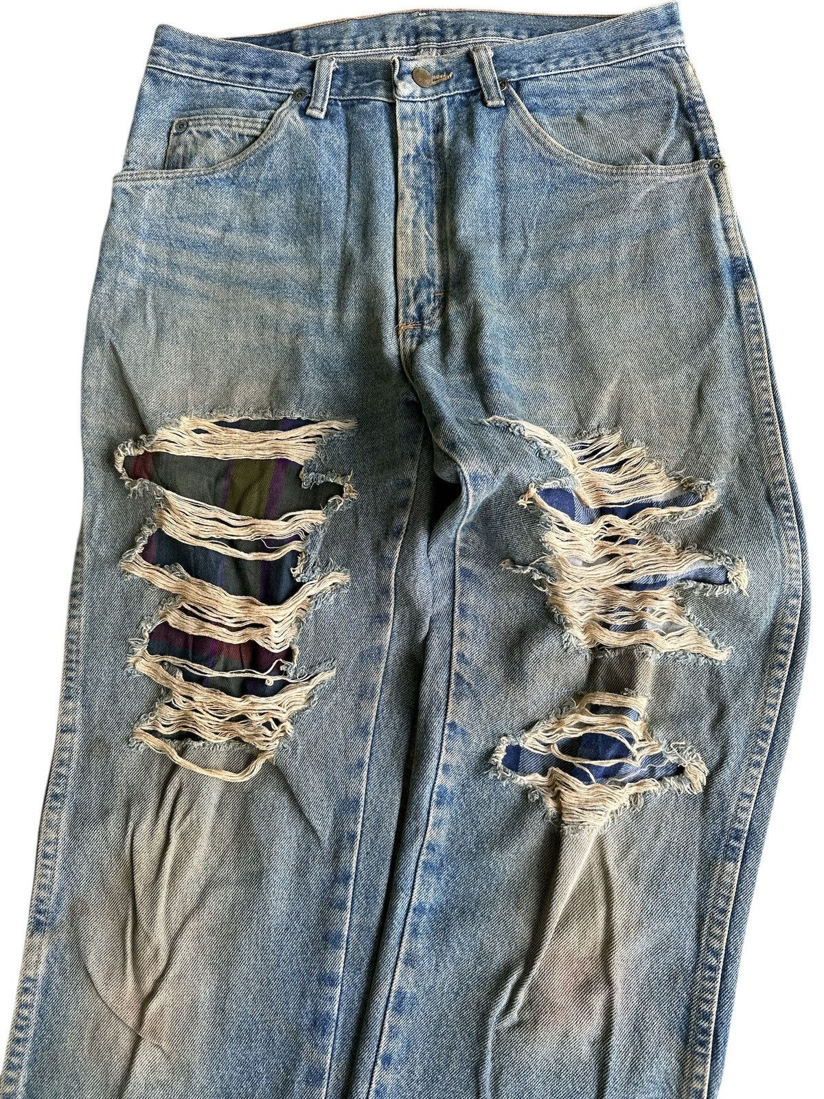 Kapital Vintage Wrangler Distress Patchwork Style 🎌💥 Size US 32 / EU 48 - 3 Thumbnail