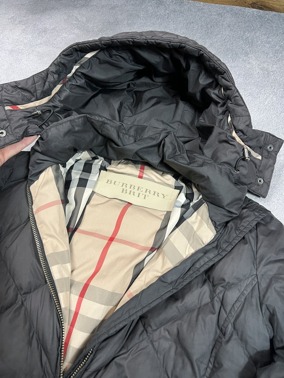 Burberry 🖤 Black Burberry London Diamond Tufted Zipper Puffer Coat Size M / US 6-8 / IT 42-44 - 7 Thumbnail