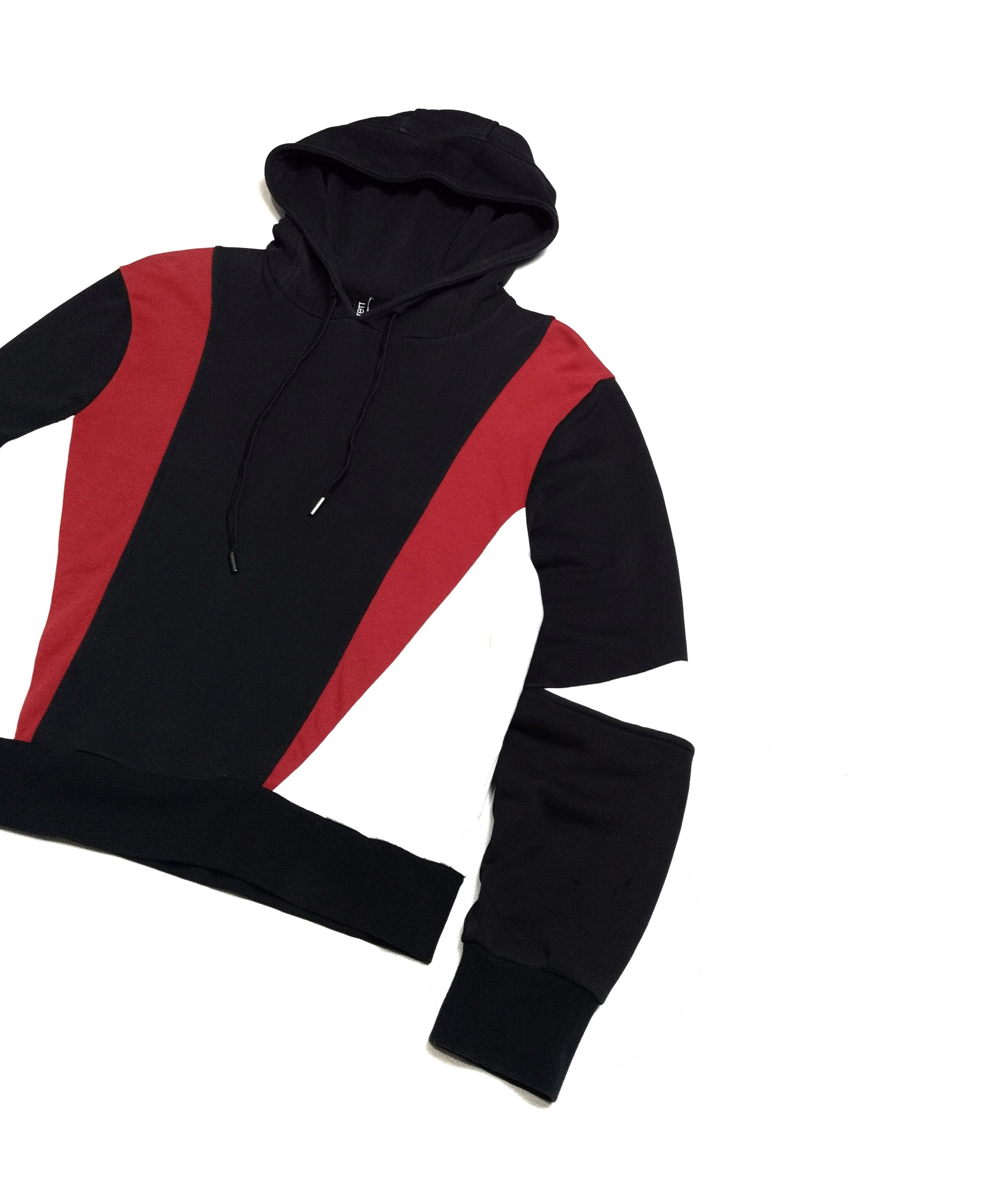 Neil Barrett Neil Barrett Black Panelled Modernist Retro Hoodie Size US S / EU 44-46 / 1 - 5 Thumbnail