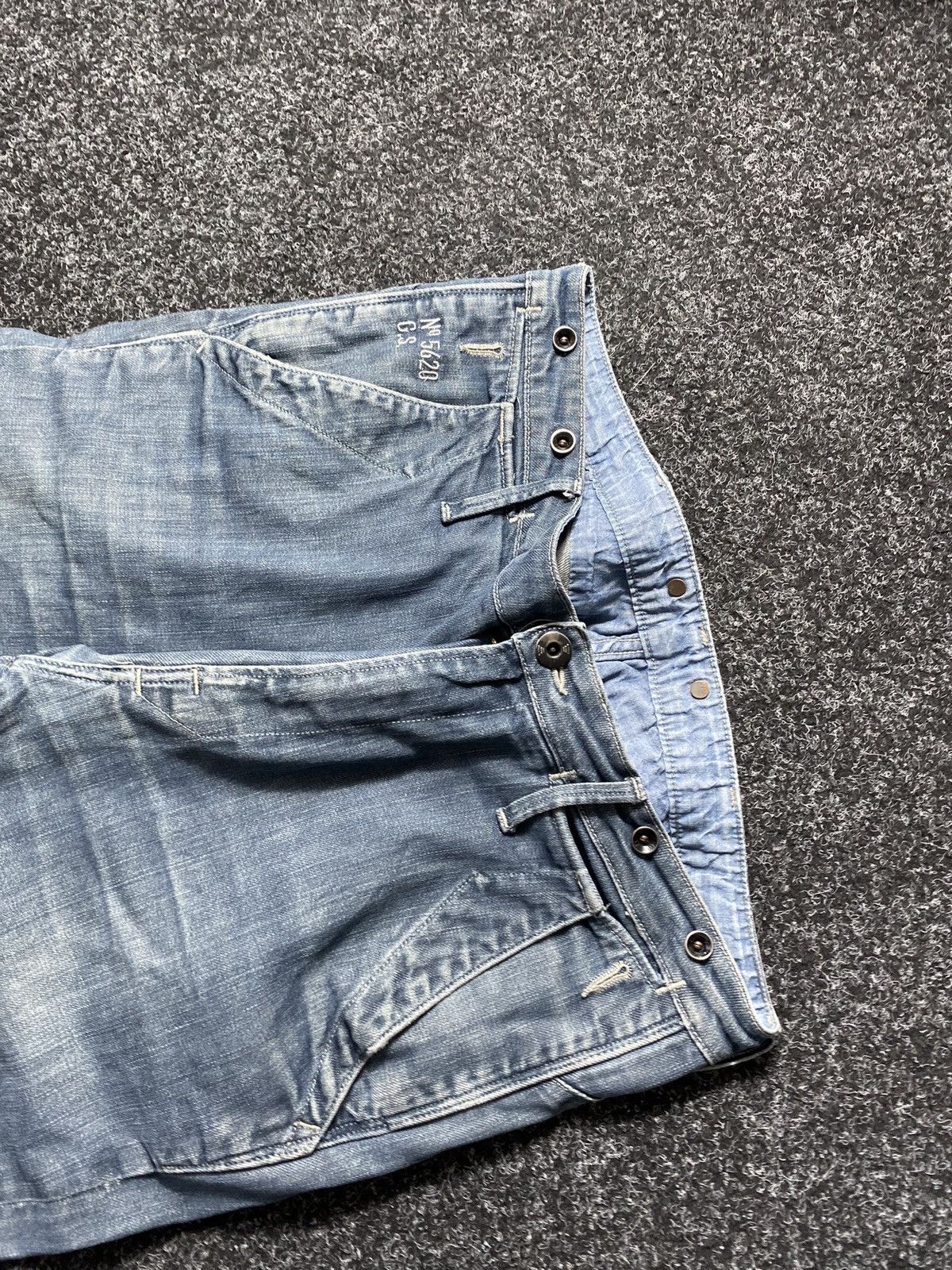 G-Star × Vintage G Star Vntg Punk Gothic Blue Straight Jeans Avant Garde Size US 34 / EU 50 - 6 Thumbnail