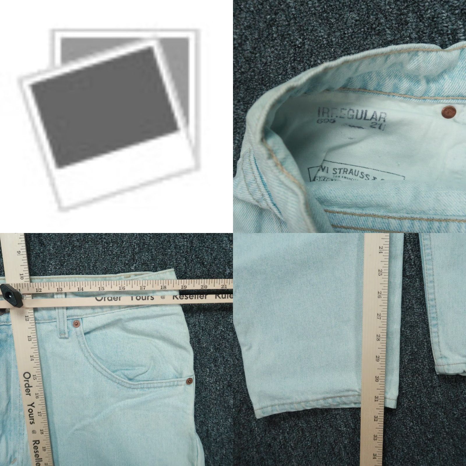 Levi's VINTAGE Levi's Jeans Mens 37x32 Blue 560 Tapered Leg Loose Fit 90s USA Irregular Size US 37 - 8 Thumbnail