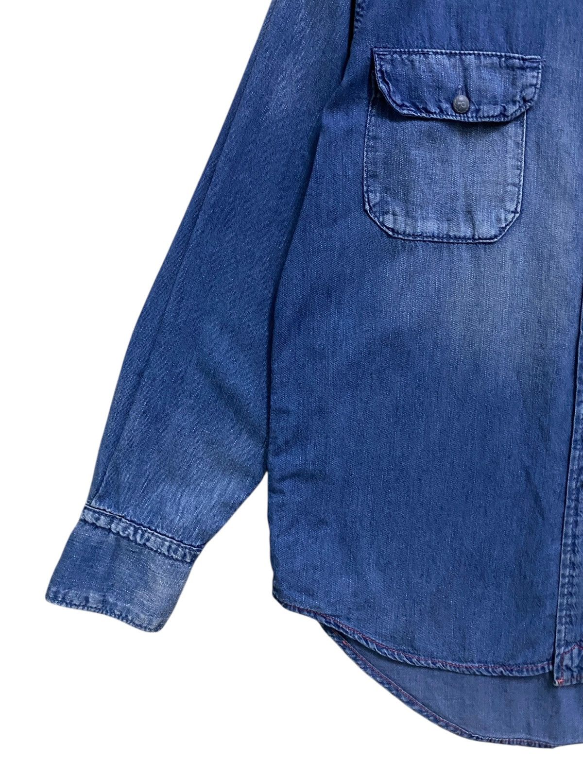 45rpm Vintage Japanese Brand 45rpm Denim Shirt 1990s Size US M / EU 48-50 / 2 - 4 Thumbnail
