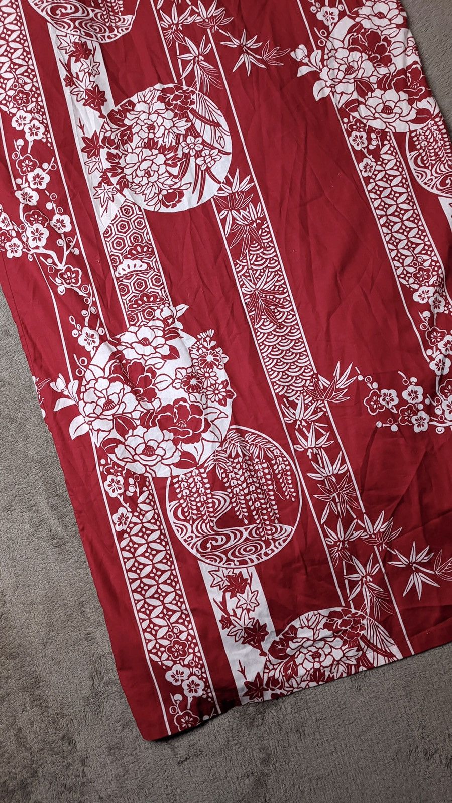 20471120 Rare🔥 Vintage Kimono Lotus Printed made in Japan Size US M / EU 48-50 / 2 - 4 Thumbnail