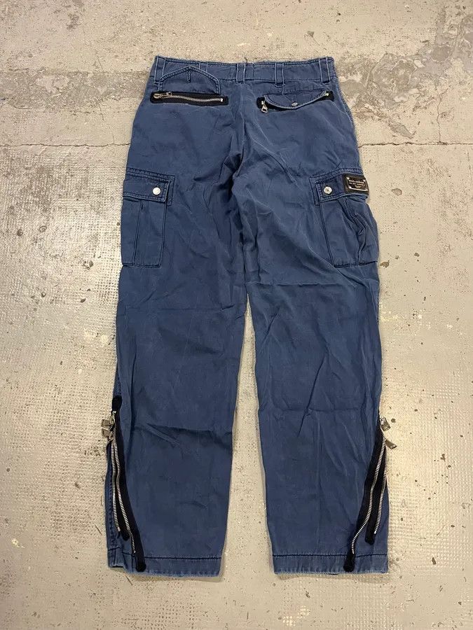 Dolce & Gabbana AW2002 Dolce & Gabbana Cargo Zip Blue Pants Size US 34 / EU 50 - 10 Thumbnail