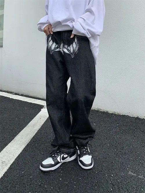 Japanese Brand × Jean FACES Graphic Black Streetwear Denim Jeans Size US 32 / EU 48 - 2 Thumbnail