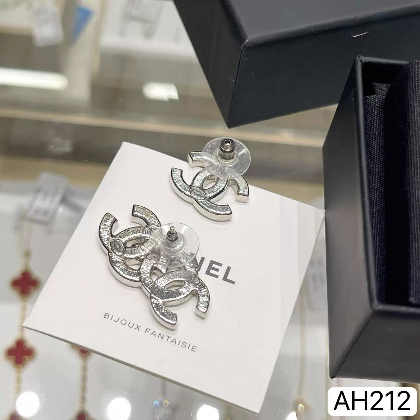 Chanel Chanel 22P Silver Asym Earrings New Box AH212 Size ONE SIZE - 5 Thumbnail