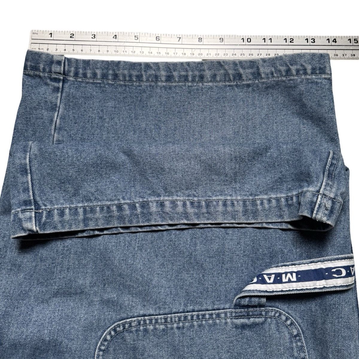 Other VTG Y2K MAC Sport Blue Denim Skater Jean Shorts Baggy 38 Size US 38 / EU 54 - 7 Thumbnail