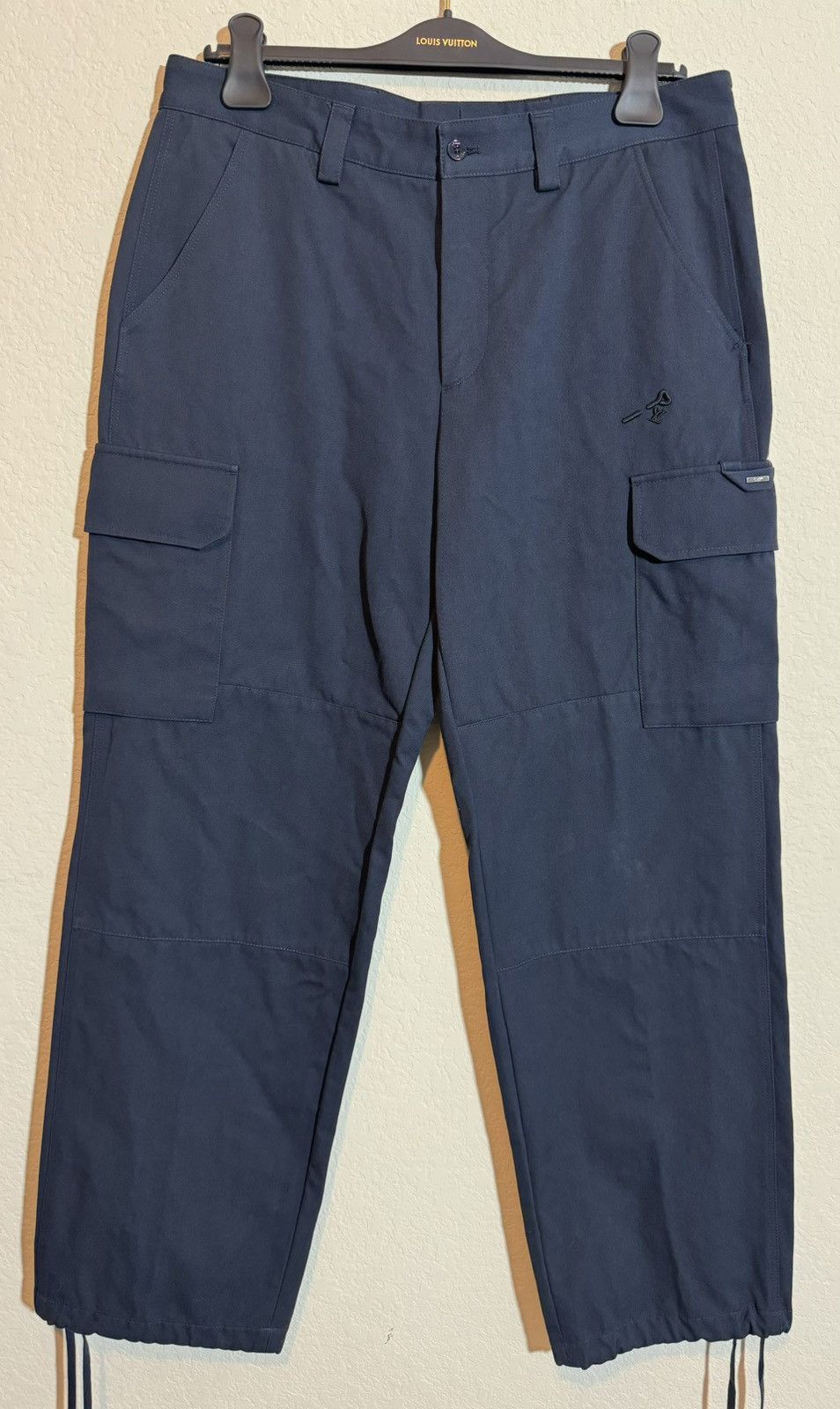 image of Louis Vuitton Lvse Panelled Cargo Pants in Navy, Men's (Size 26)