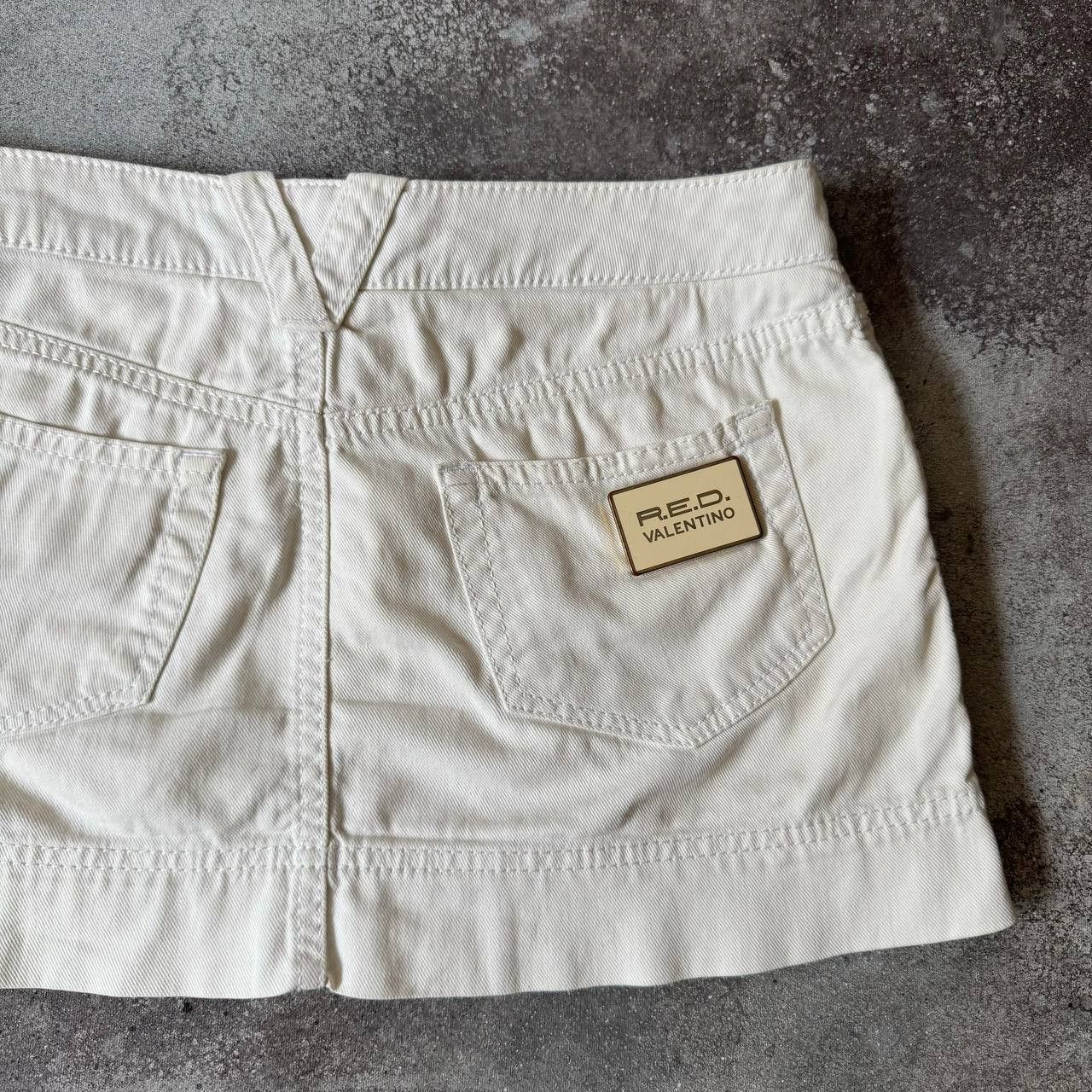 RED Valentino Red Valentino Vintage White Mini Skirt Size 29" - 3 Thumbnail