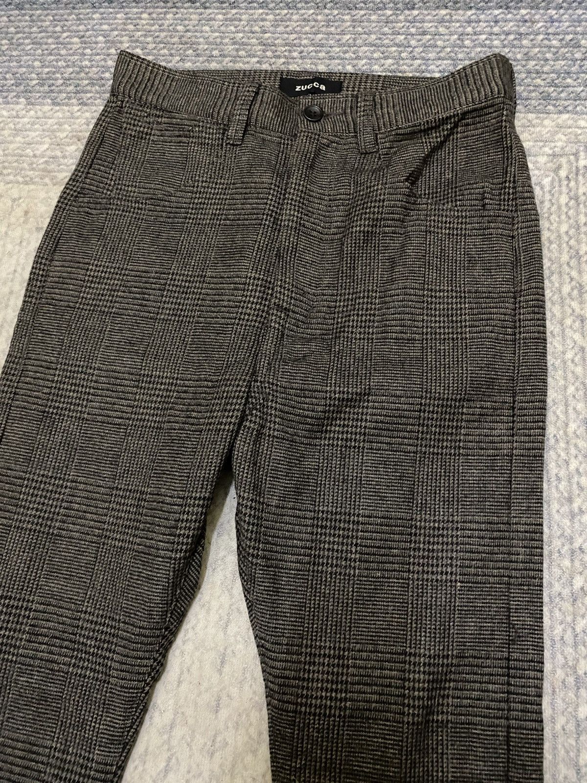Issey Miyake × Zucca ZUCCA HERRINGBONE PLAID WOOL NYLON PANT Size US 28 / EU 44 - 1 Thumbnail