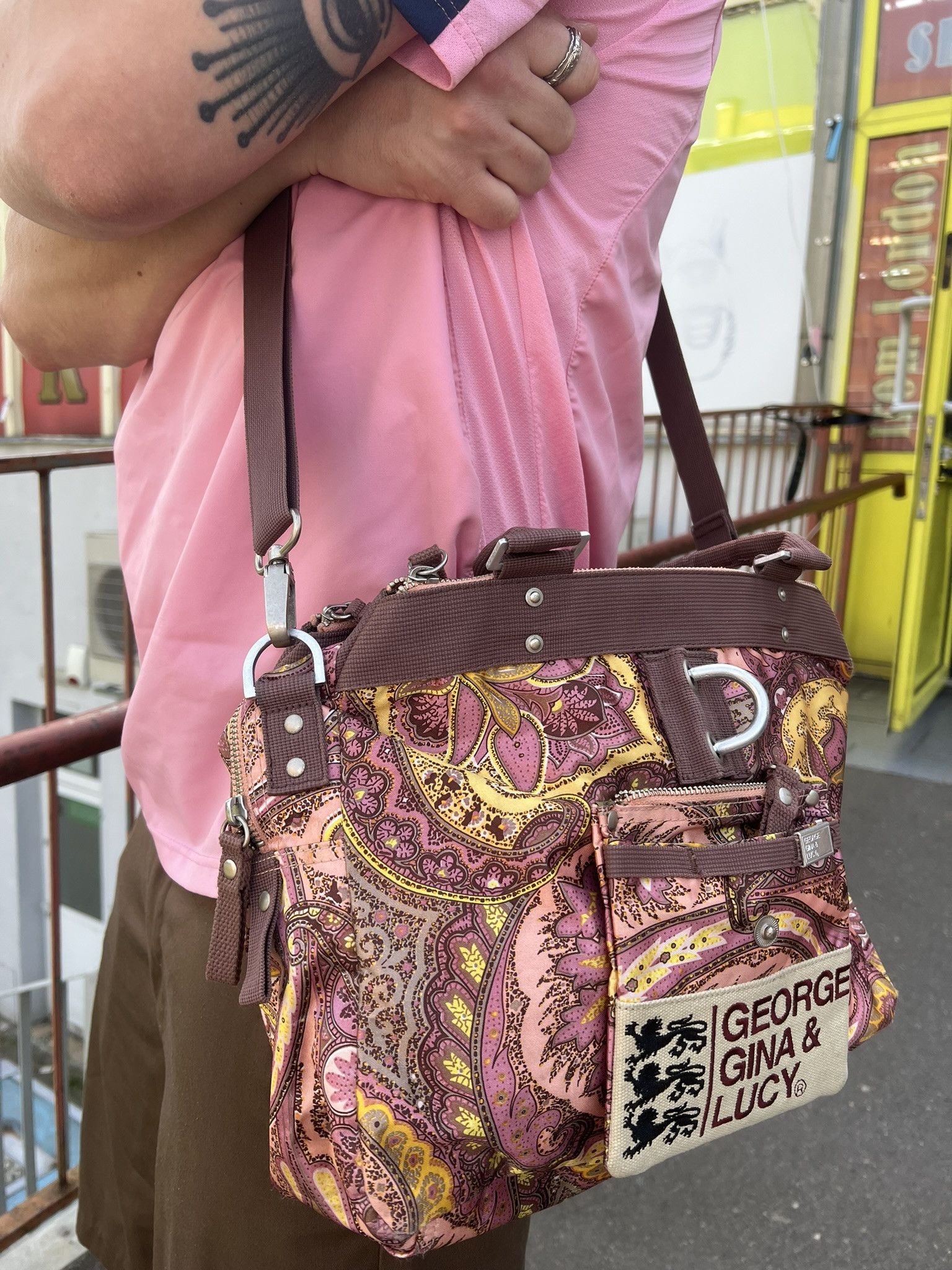 Japanese Brand × Vintage GEORGE GINA LUCY Y2K AVANT GARDE BROWN 
