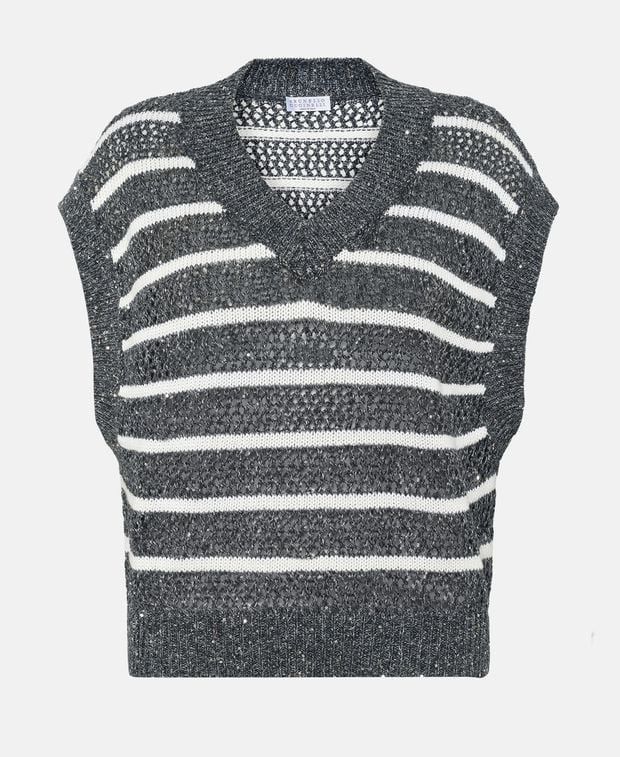 Brunello Cucinelli Linen-blend pullover Size M / US 6-8 / IT 42-44 - 1 Thumbnail