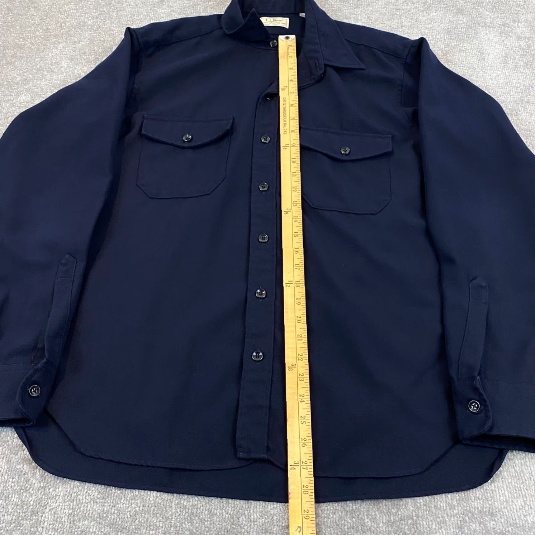 Vintage L.L. Bean Shirt Allagash Flannel Mens L Navy Blue Button Up Hunting 90s Size US L / EU 52-54 / 3 - 5 Thumbnail