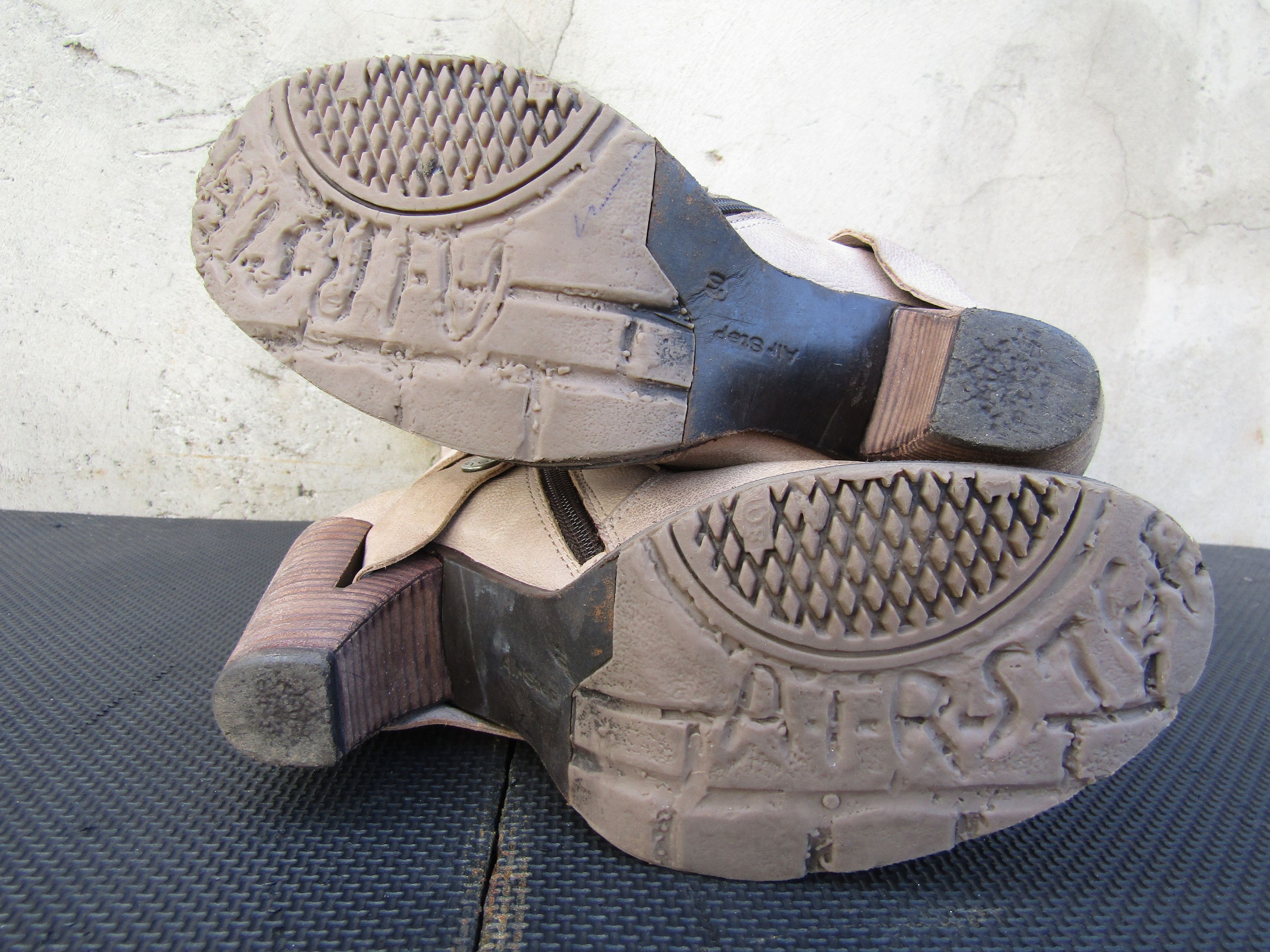 A.S.98 Airstep A.S.98 Zip Buckle High Tall Leather Heel Block Size US 9.5 / IT 39.5 - 7 Thumbnail