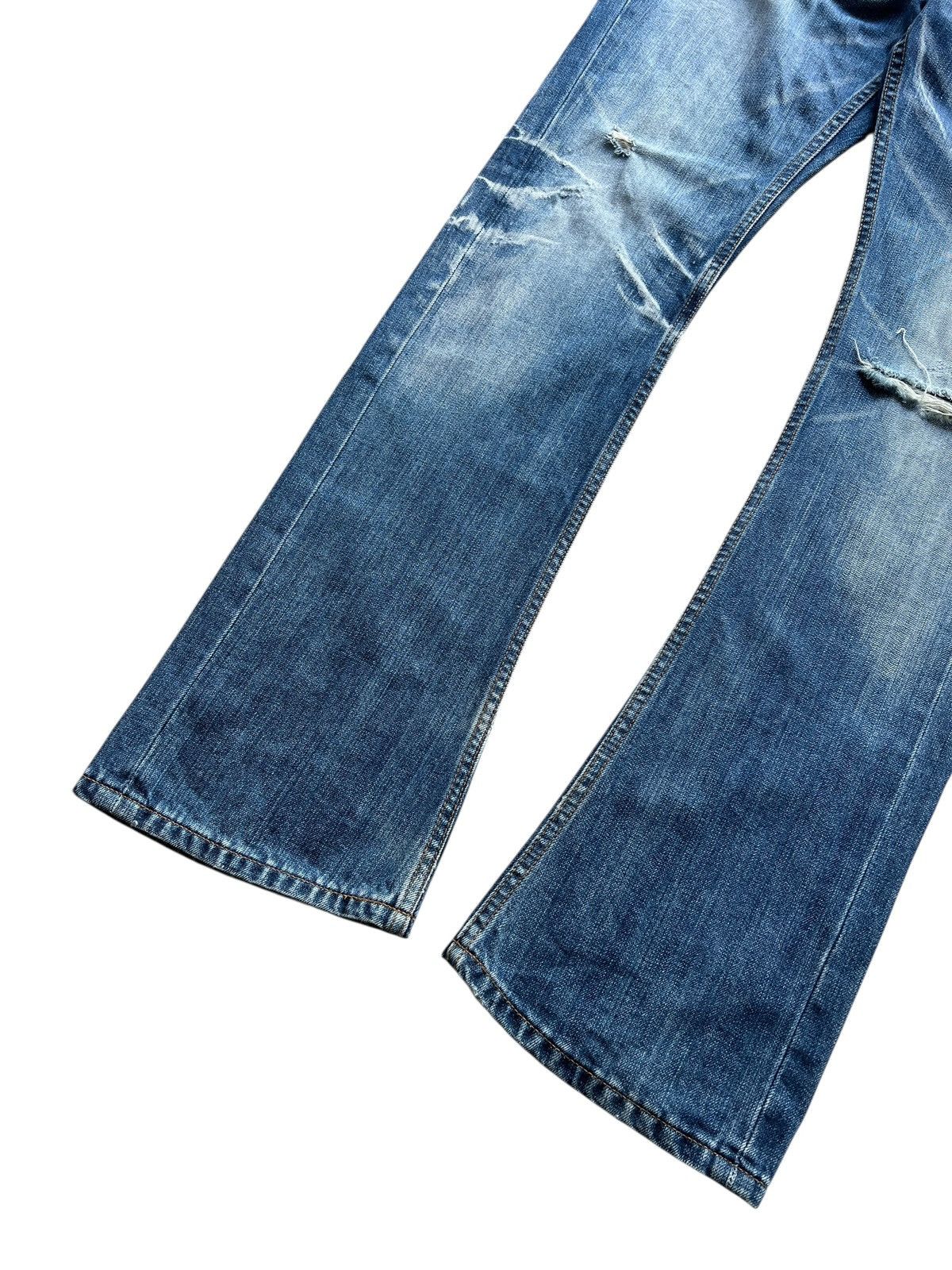 JACKROSE Jackrose Distressed Whiskers Flare Denim Size US 34 / EU 50 - 3 Thumbnail