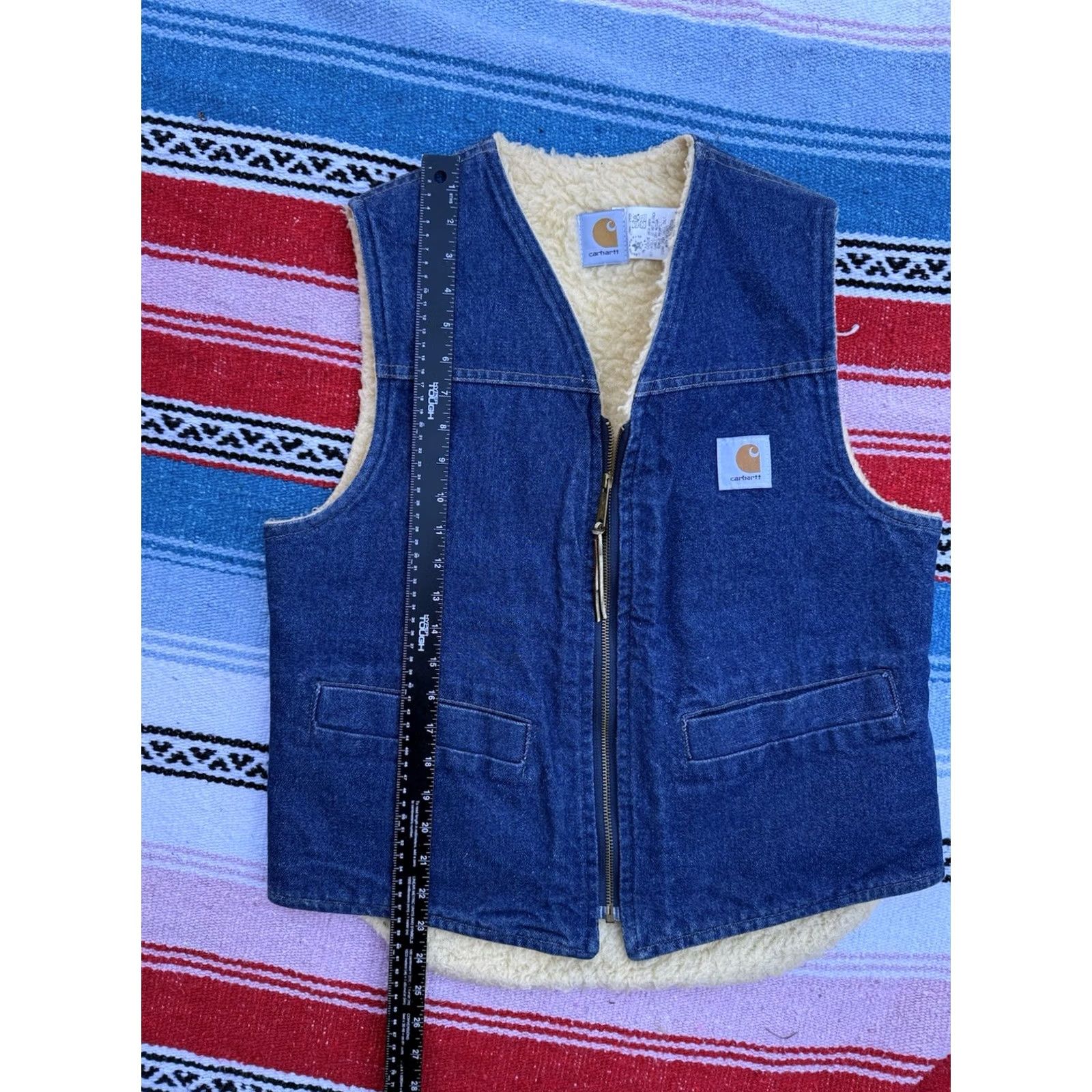 Carhartt VINTAGE Carhartt Vest Denim Sherpa Lined USA Made Men’s M Workwear Size US M / EU 48-50 / 2 - 7 Thumbnail