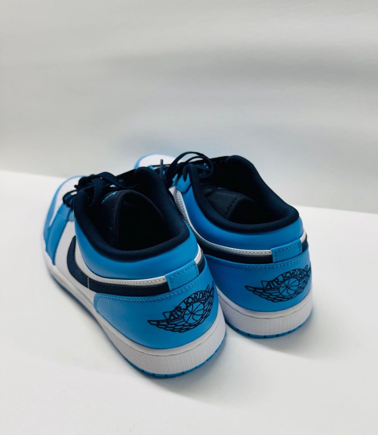 Jordan Brand Nike Air Jordan 1 Low UNC 2021 Black University Blue White Size US 12.5 / EU 45-46 - 4 Thumbnail